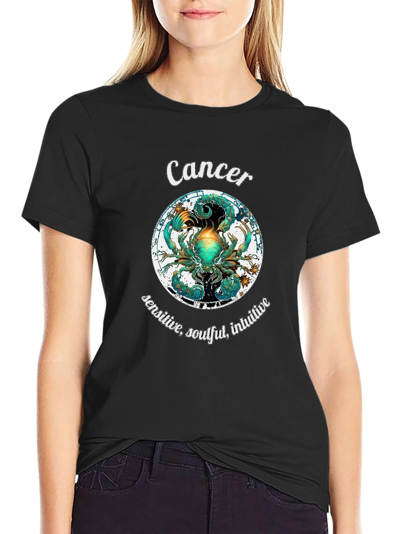 Cancer Zodiac Graphic T-Shirt Astrology Horoscope Tee