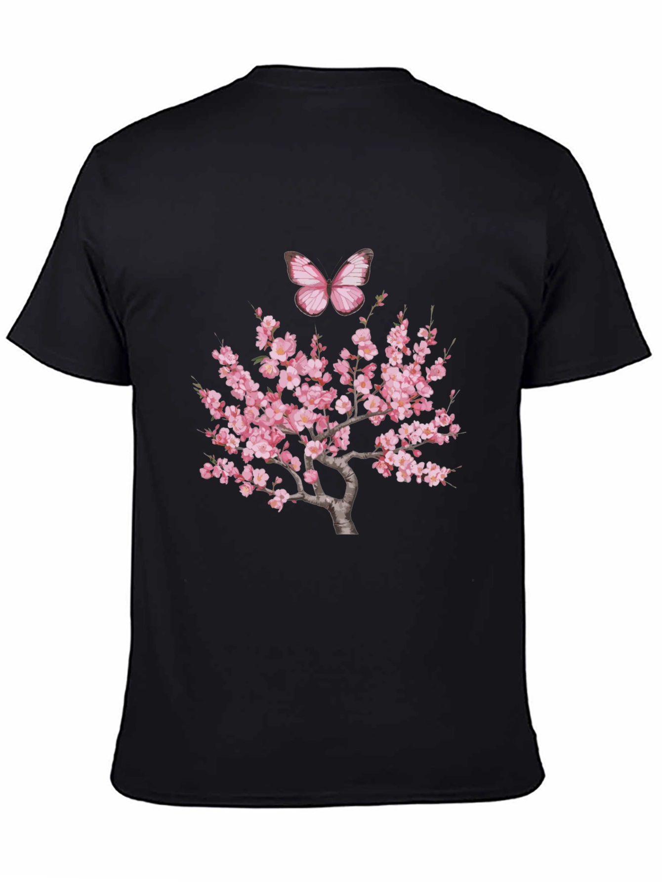 Cherry Blossom Butterfly Graphic Tee