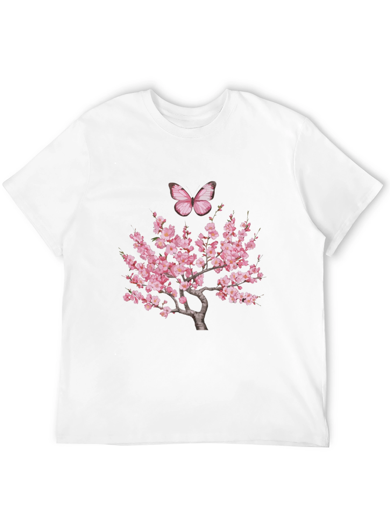 Cherry Blossom Butterfly Graphic Tee