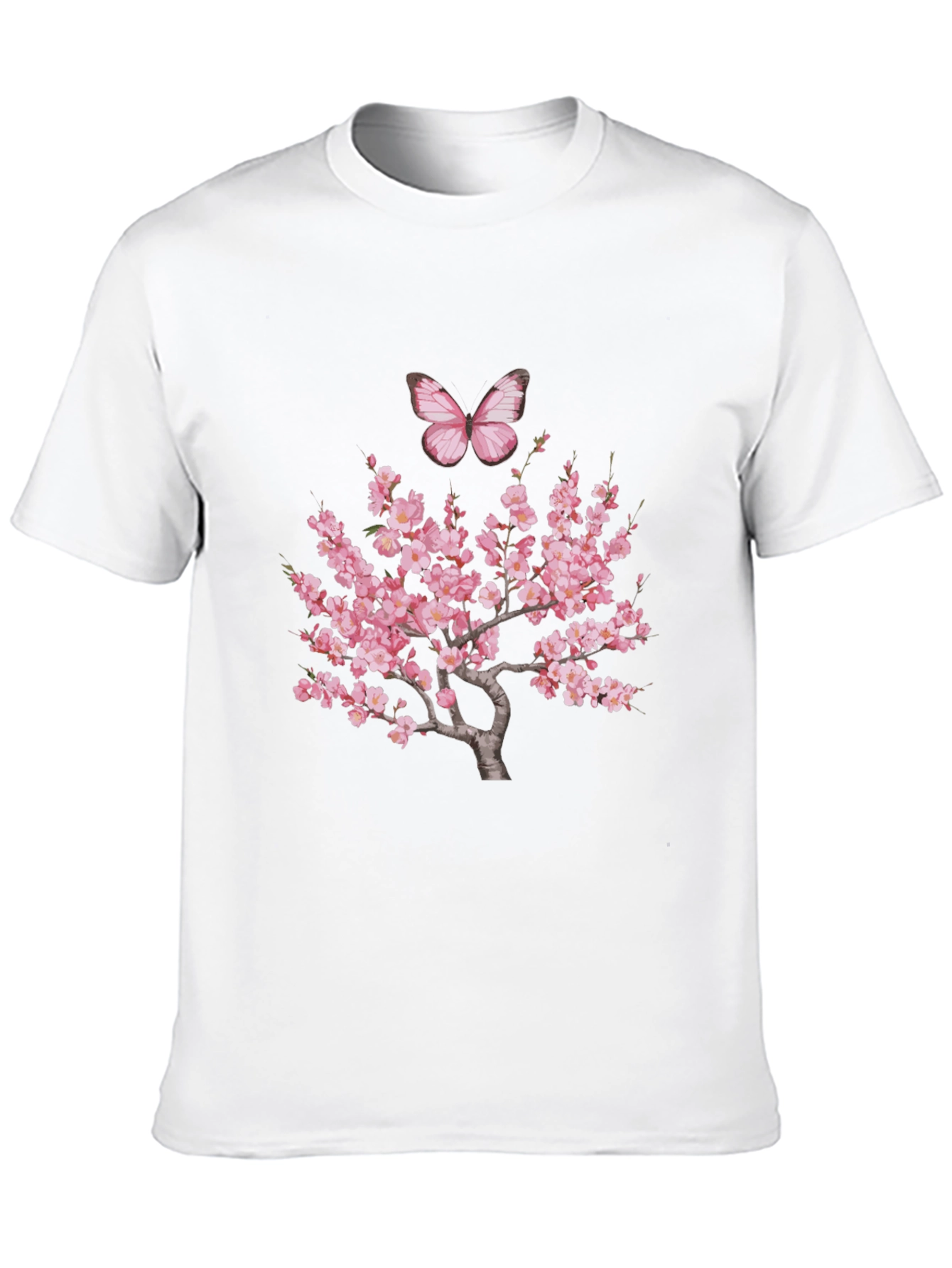 Cherry Blossom Butterfly Graphic Tee