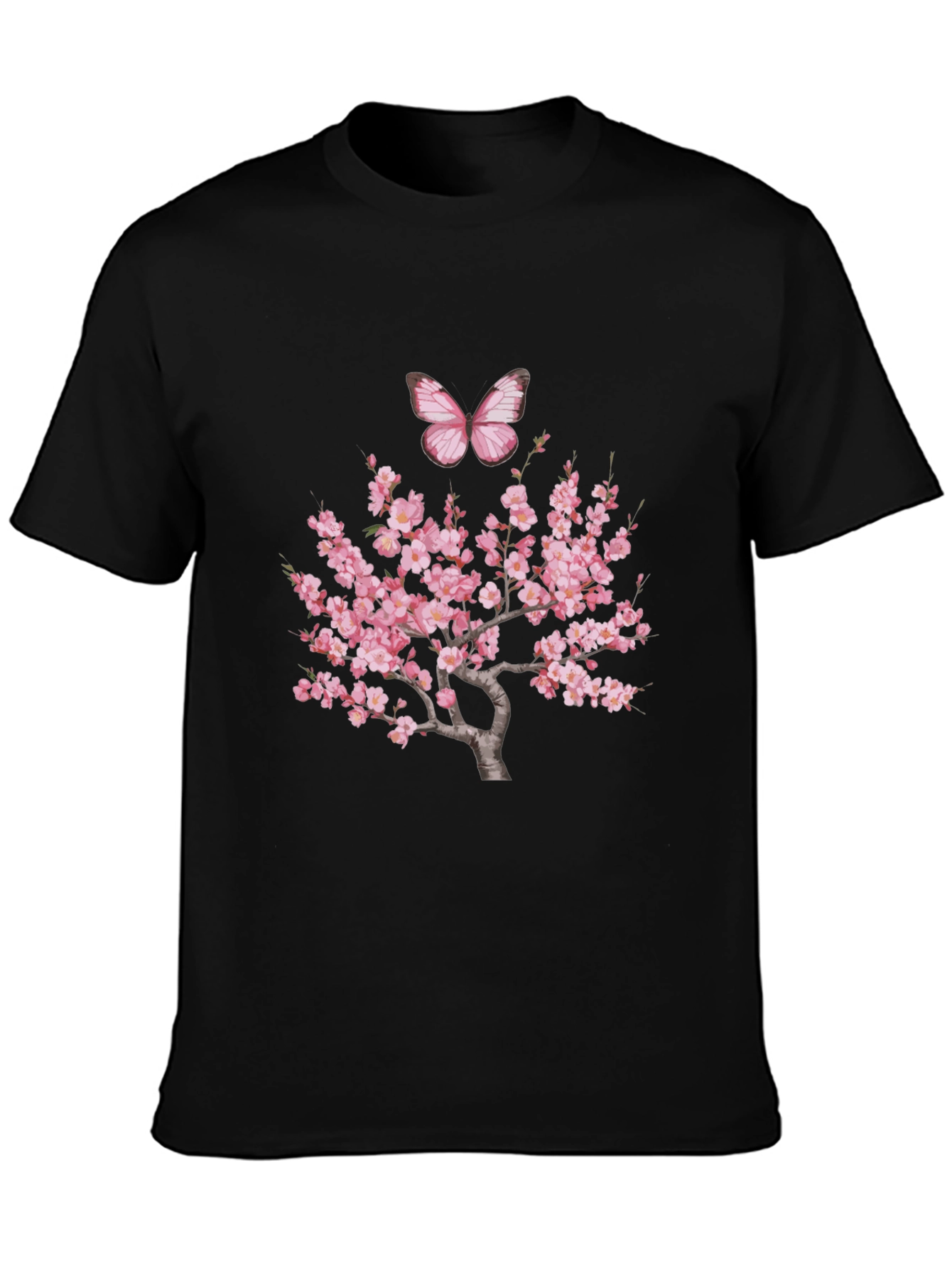Cherry Blossom Butterfly Graphic Tee