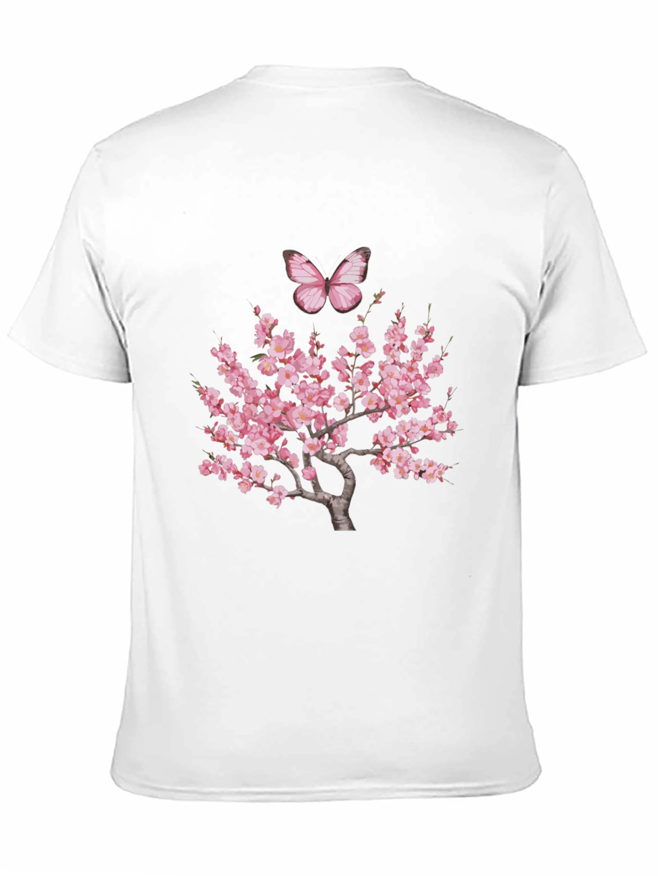 Cherry Blossom Butterfly Graphic Tee