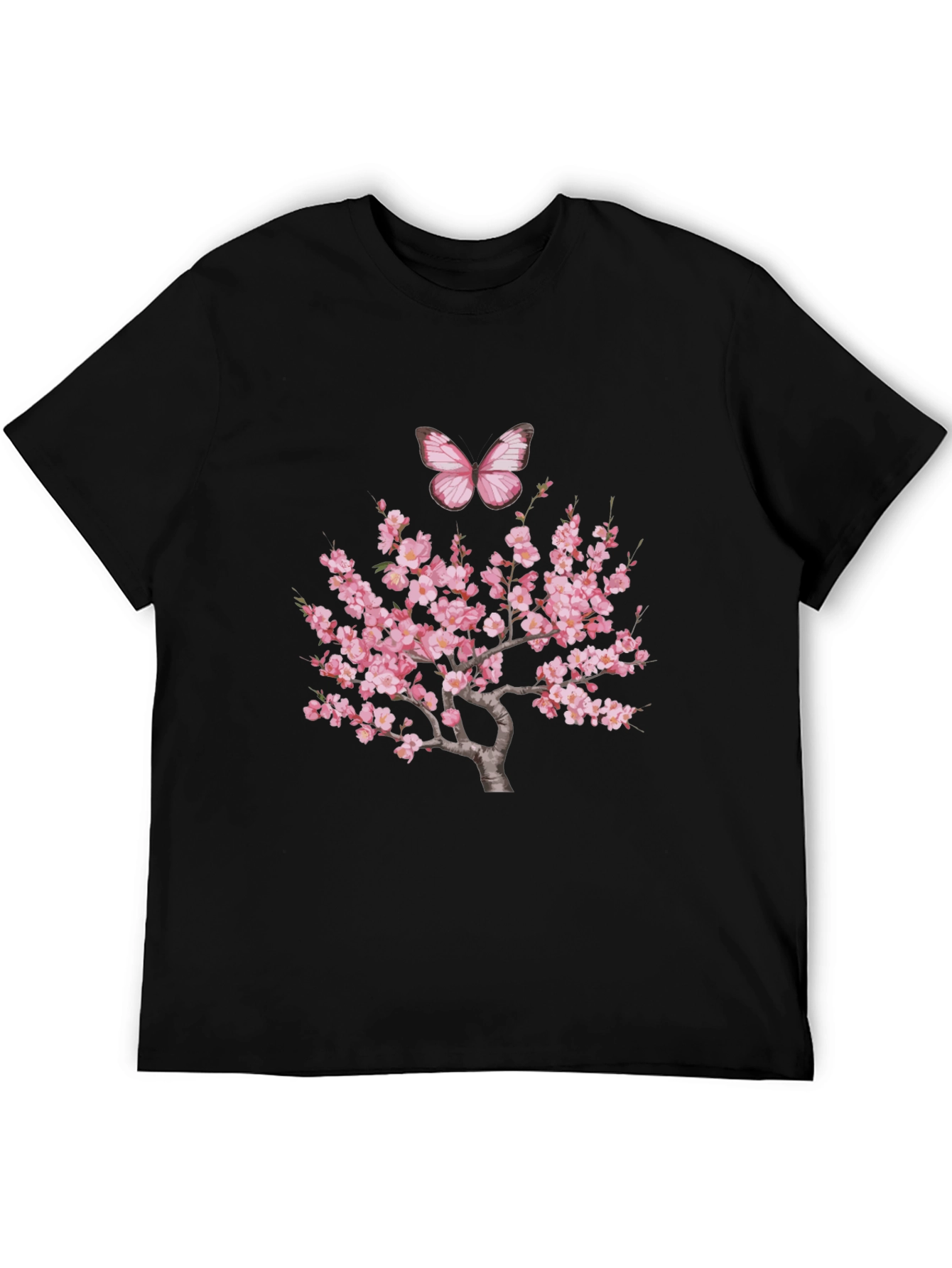 Cherry Blossom Butterfly Graphic Tee