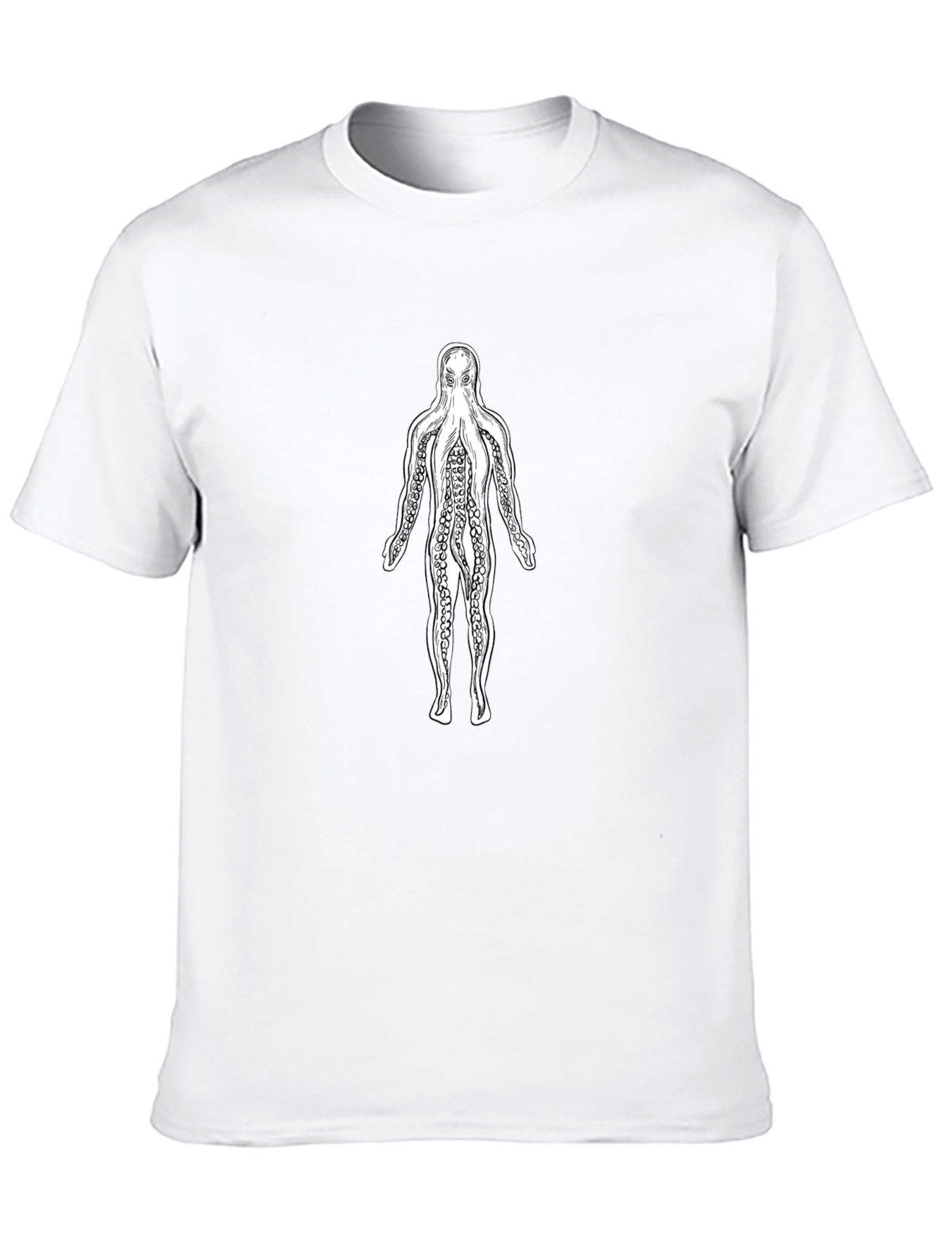 Octopus Man Graphic Black T-Shirt