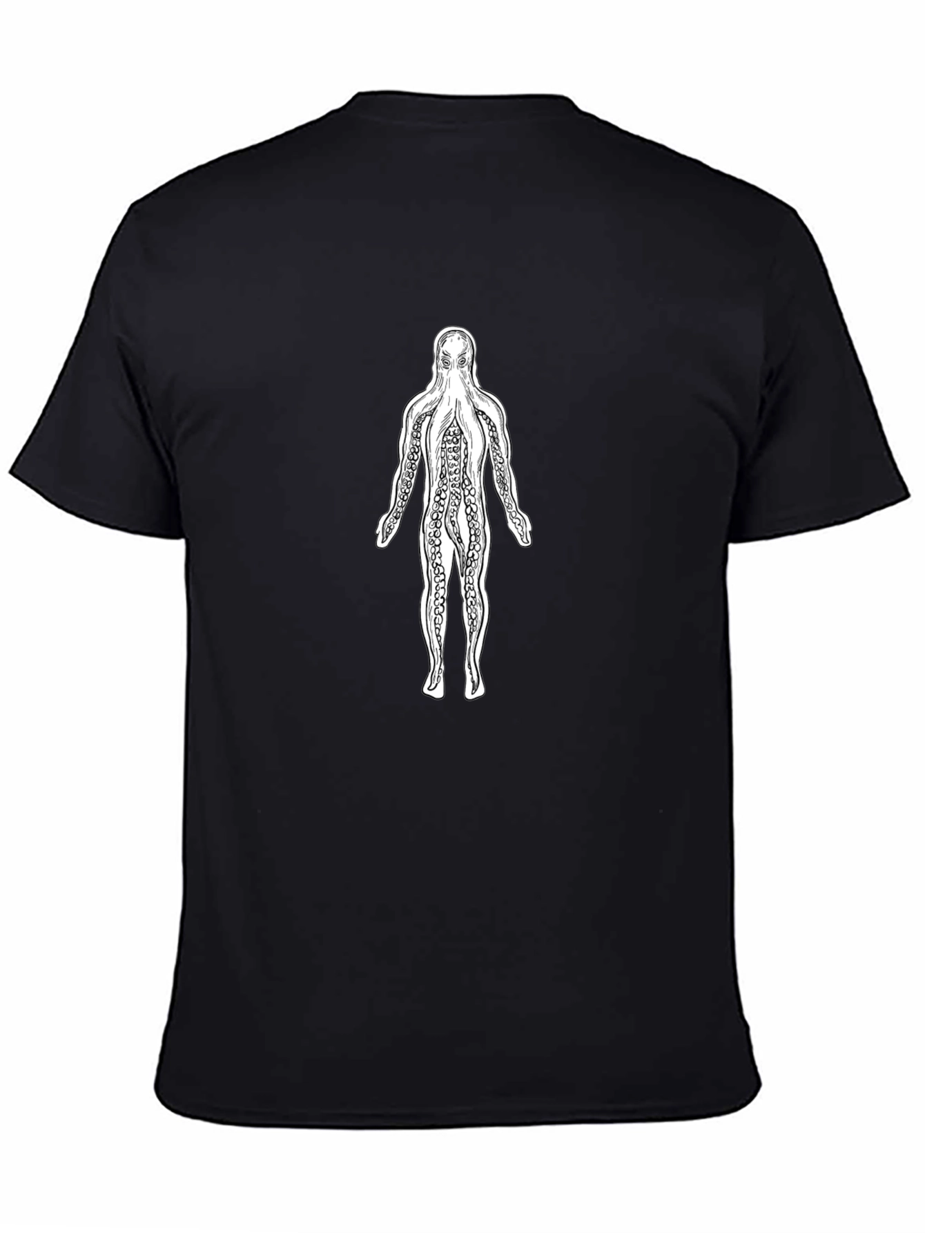 Octopus Man Graphic Black T-Shirt
