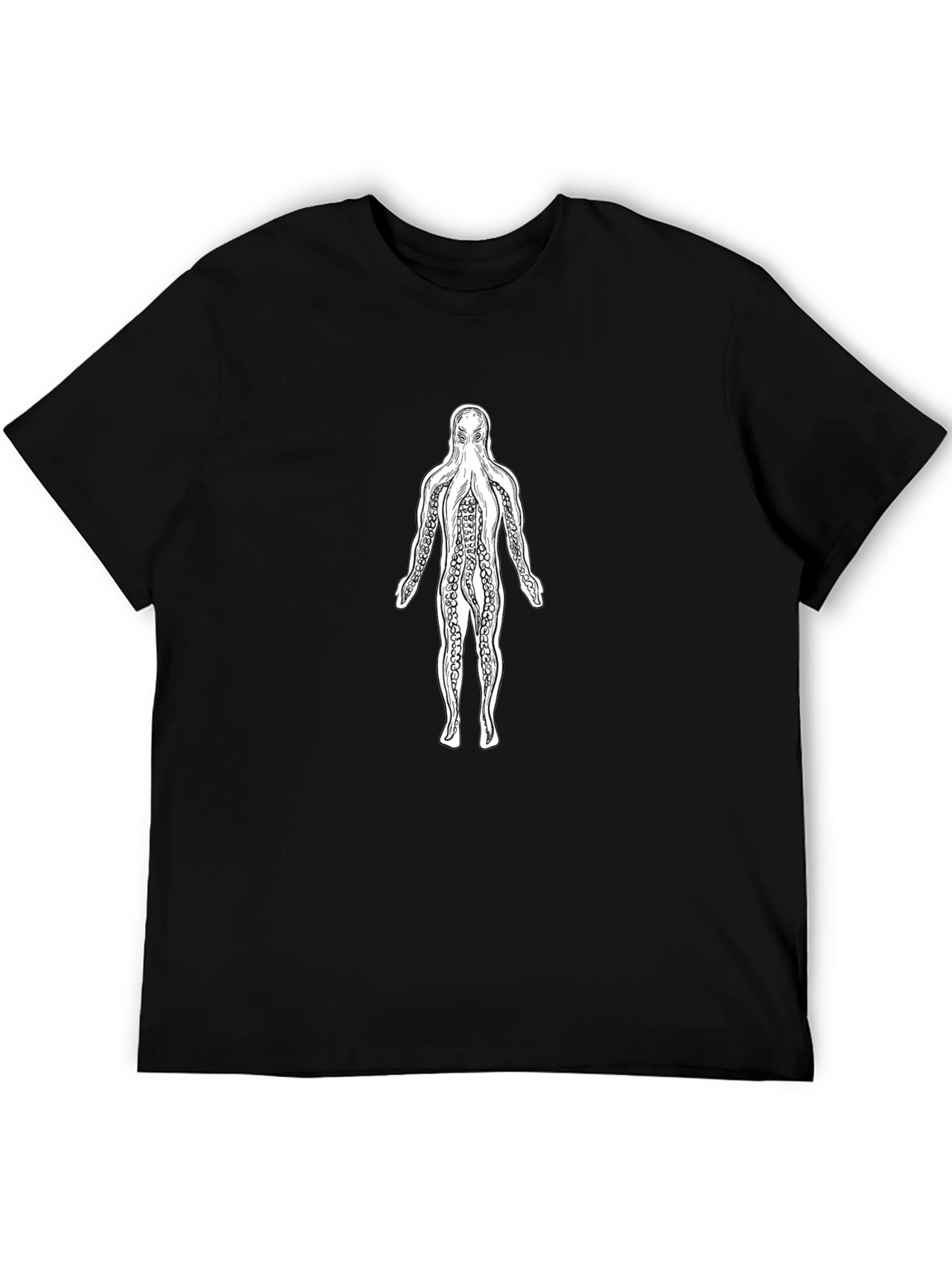Octopus Man Graphic Black T-Shirt