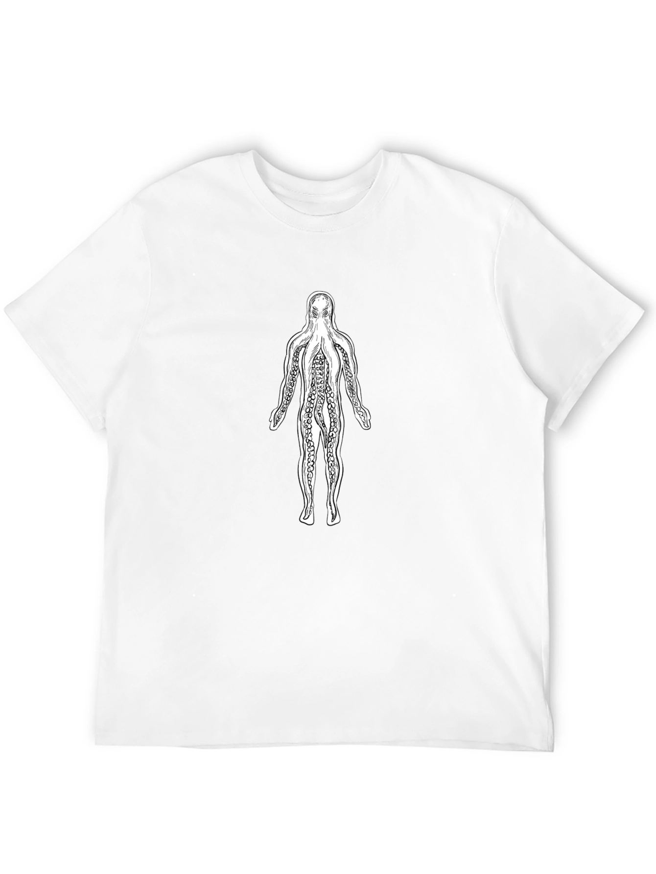 Octopus Man Graphic Black T-Shirt