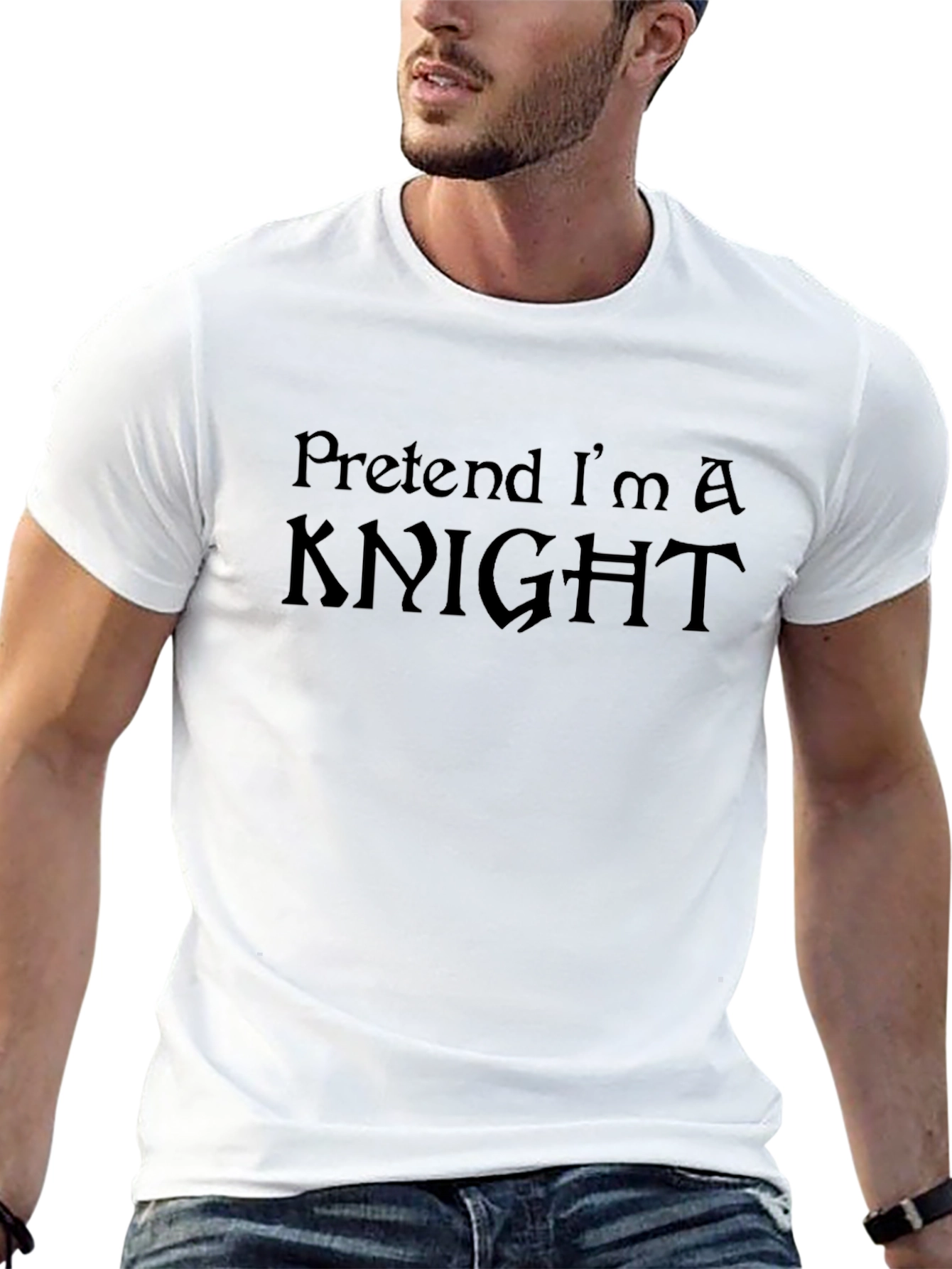 Pretend Im A Knight T-Shirt - Black