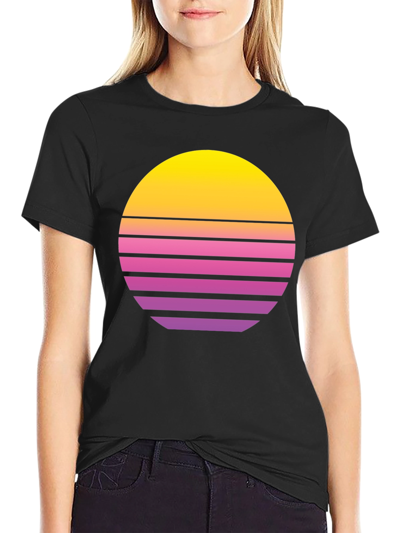 Retro Sunset Graphic T-Shirt - Stylish Comfort