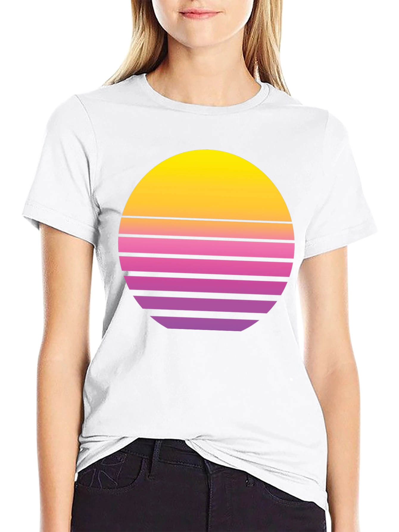 Retro Sunset Graphic T-Shirt - Stylish Comfort