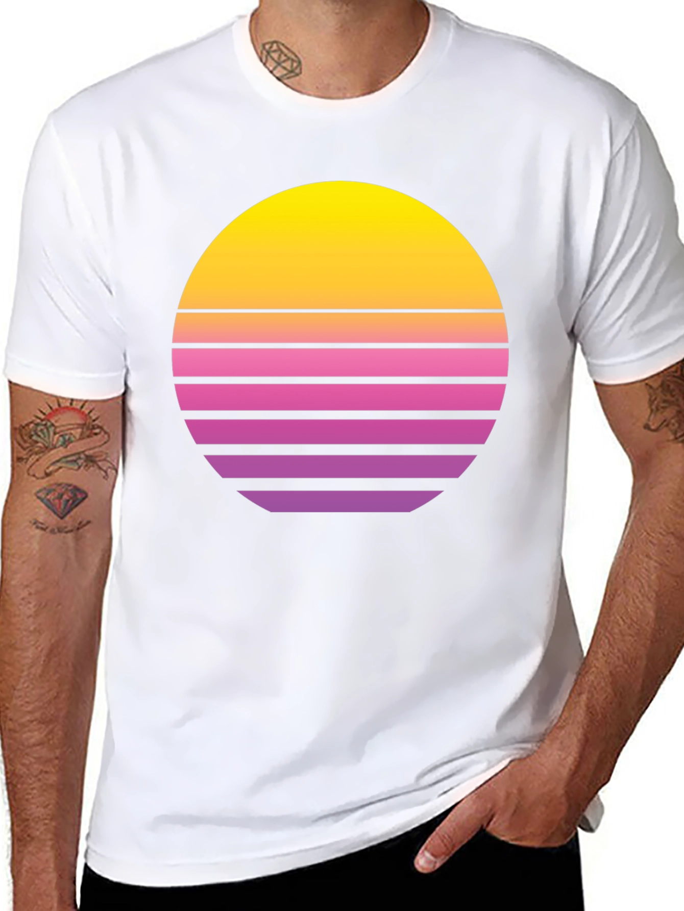 Retro Sunset Graphic T-Shirt - Stylish Comfort