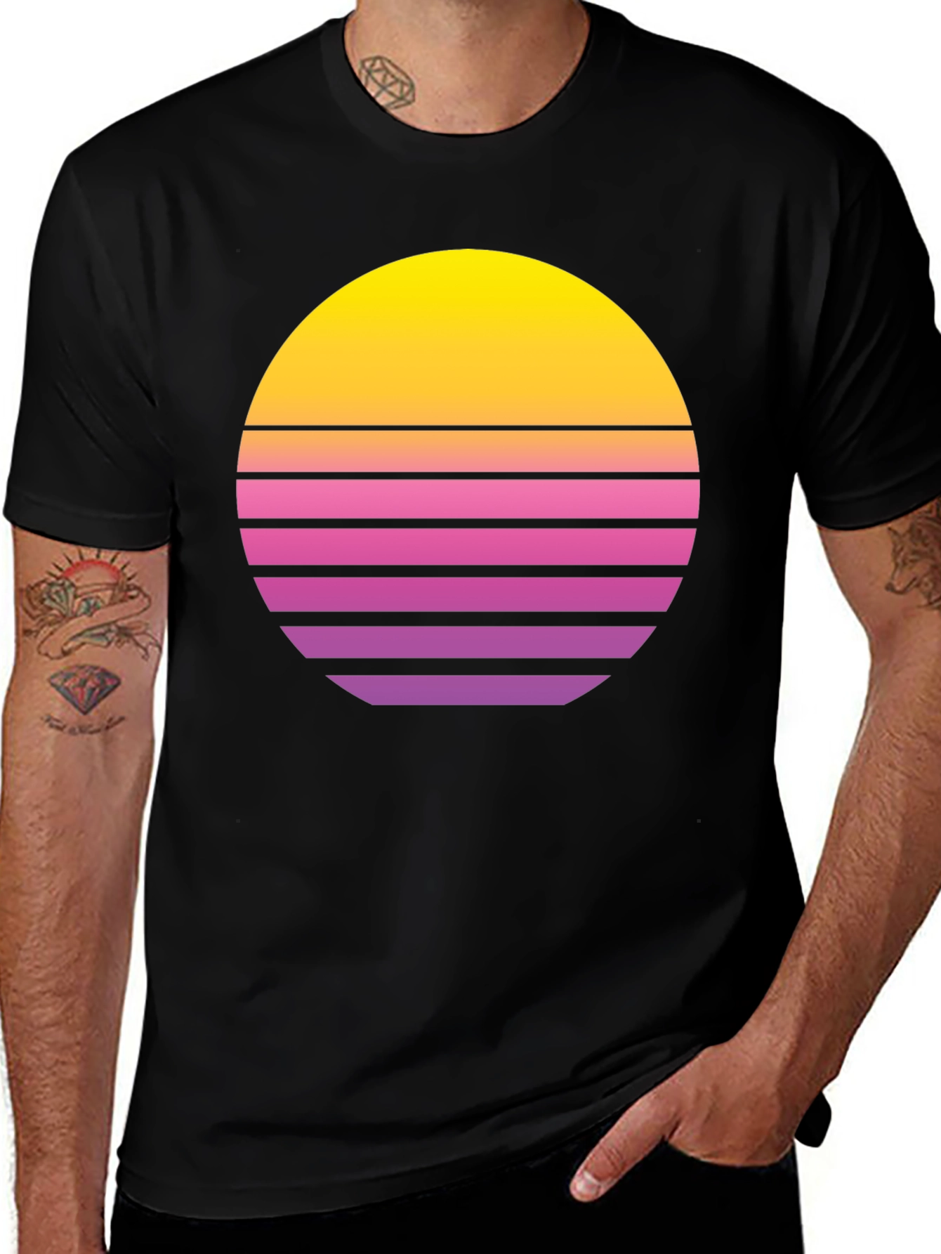 Retro Sunset Graphic T-Shirt - Stylish Comfort