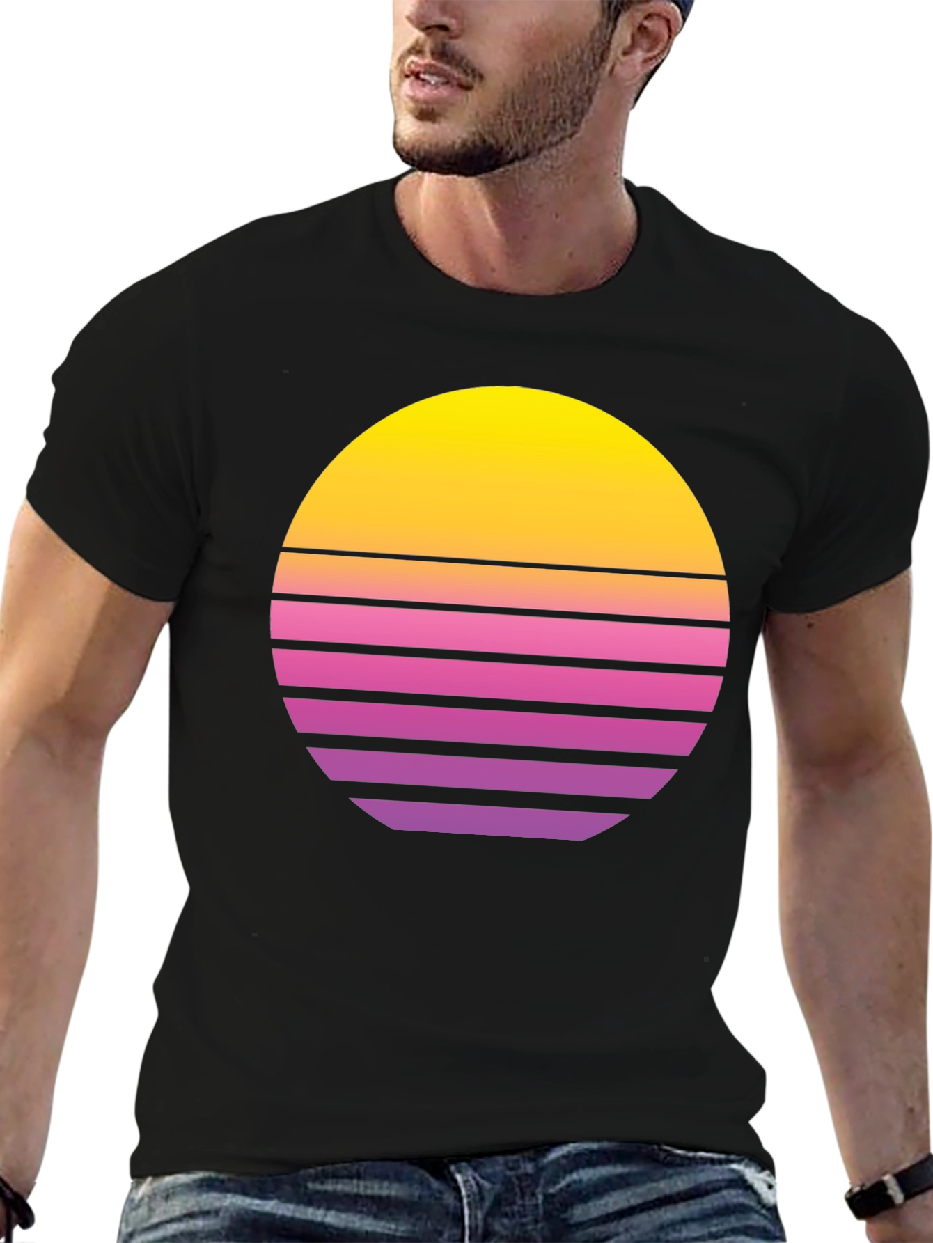Retro Sunset Graphic T-Shirt - Stylish Comfort