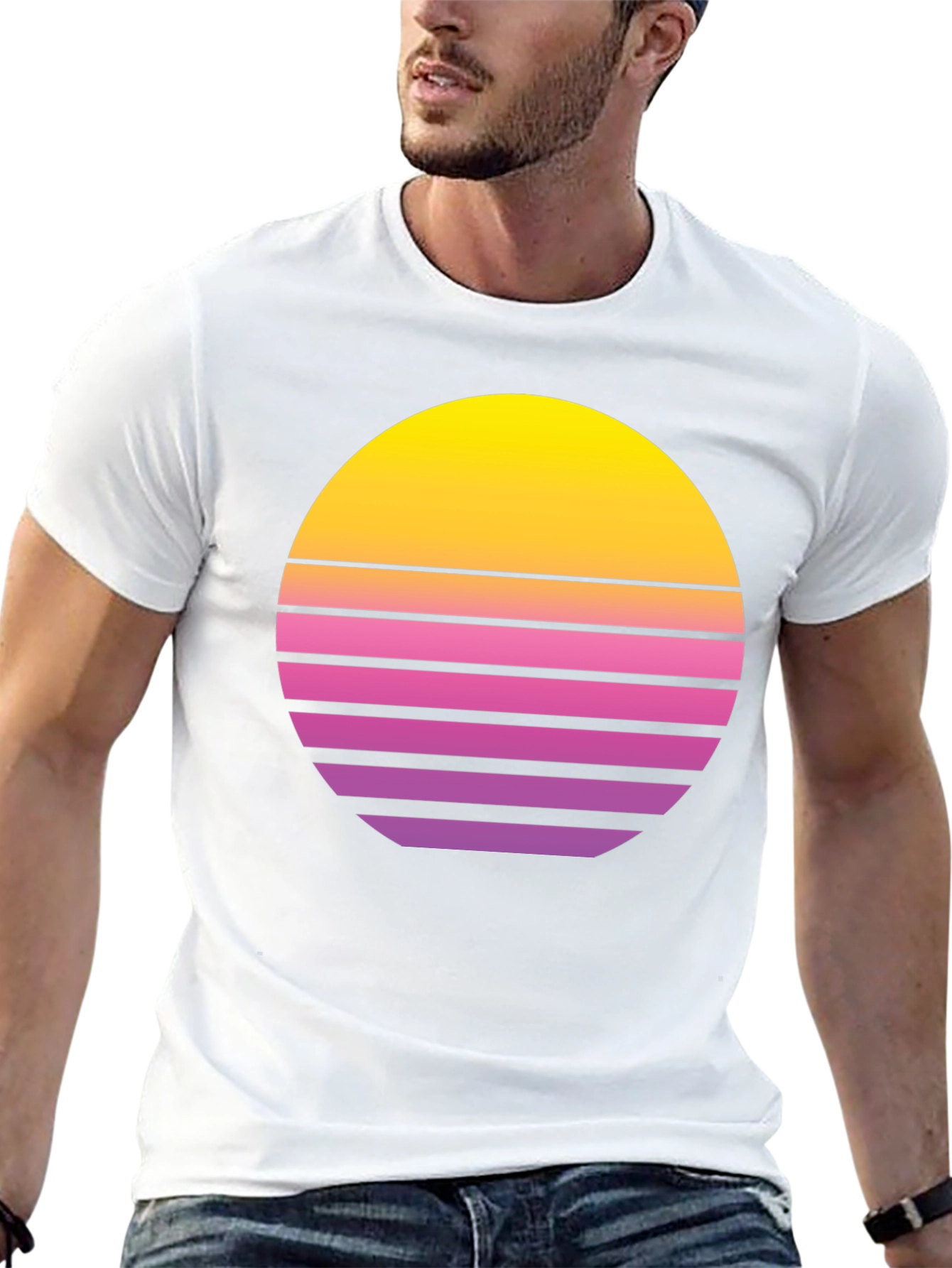 Retro Sunset Graphic T-Shirt - Stylish Comfort