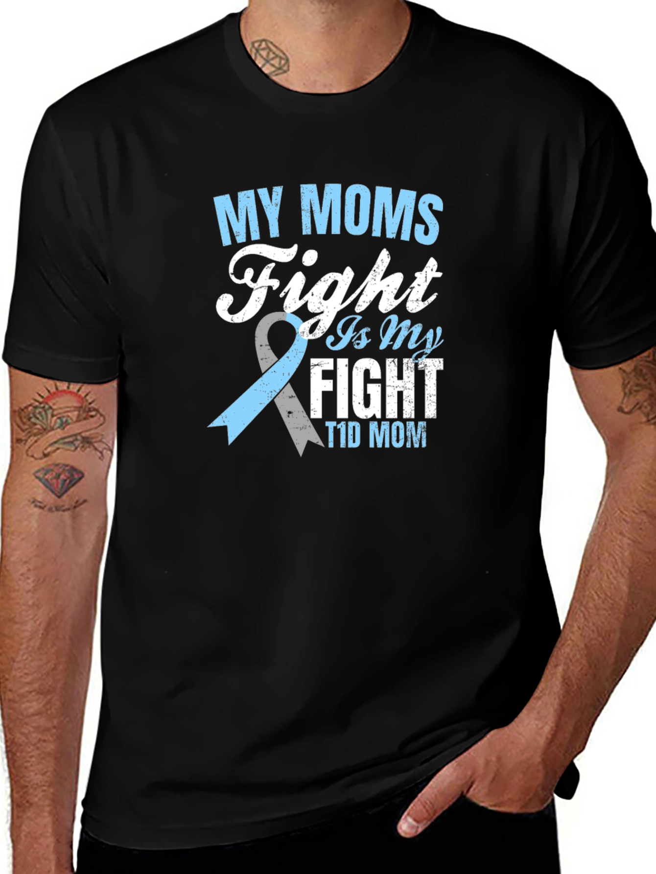 My Moms Fight is My Fight T1D Mom T-Shirt