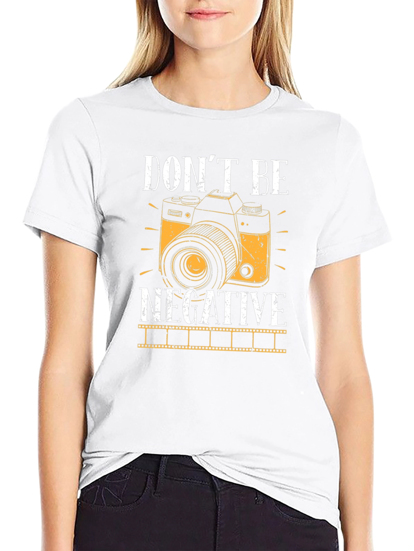 Dont Be Negative Camera Graphic Tee