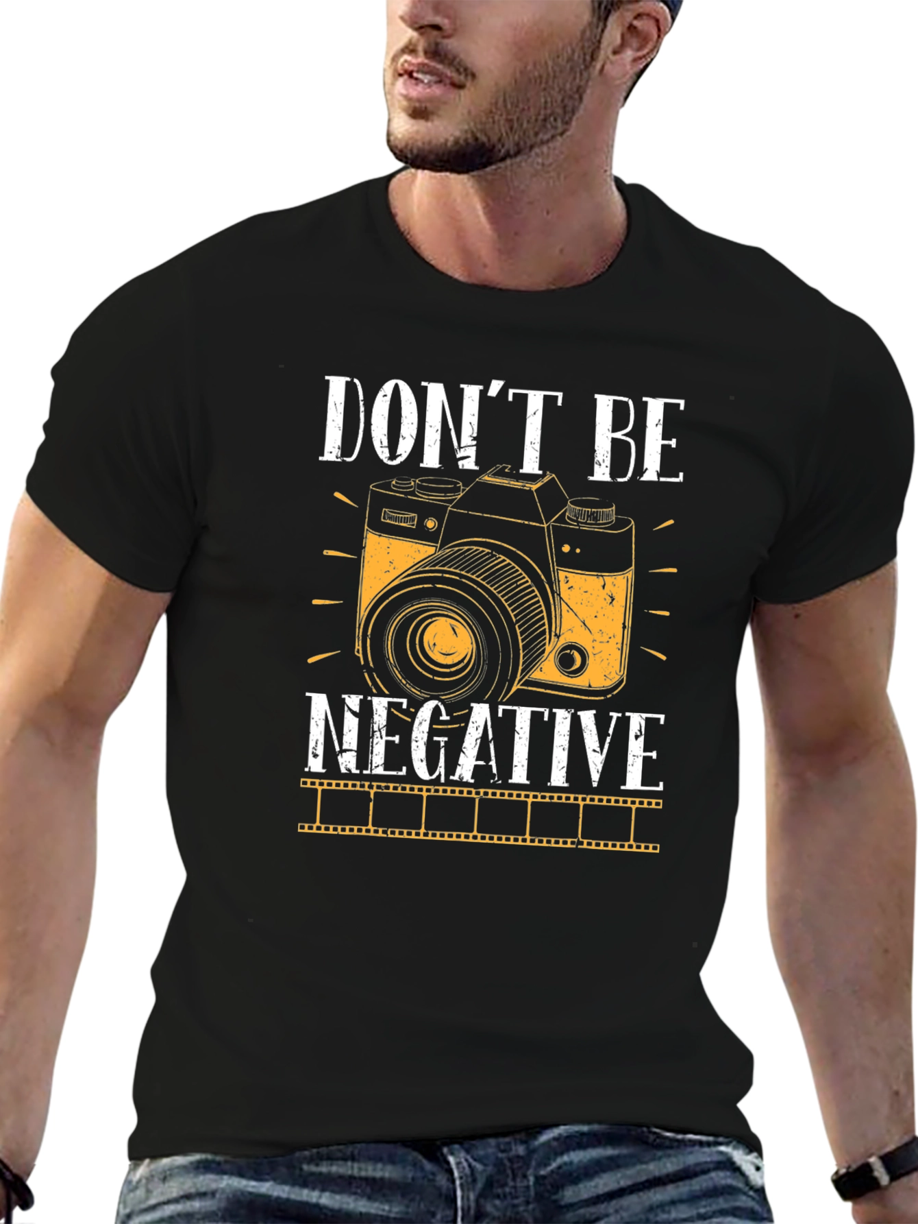 Dont Be Negative Camera Graphic Tee