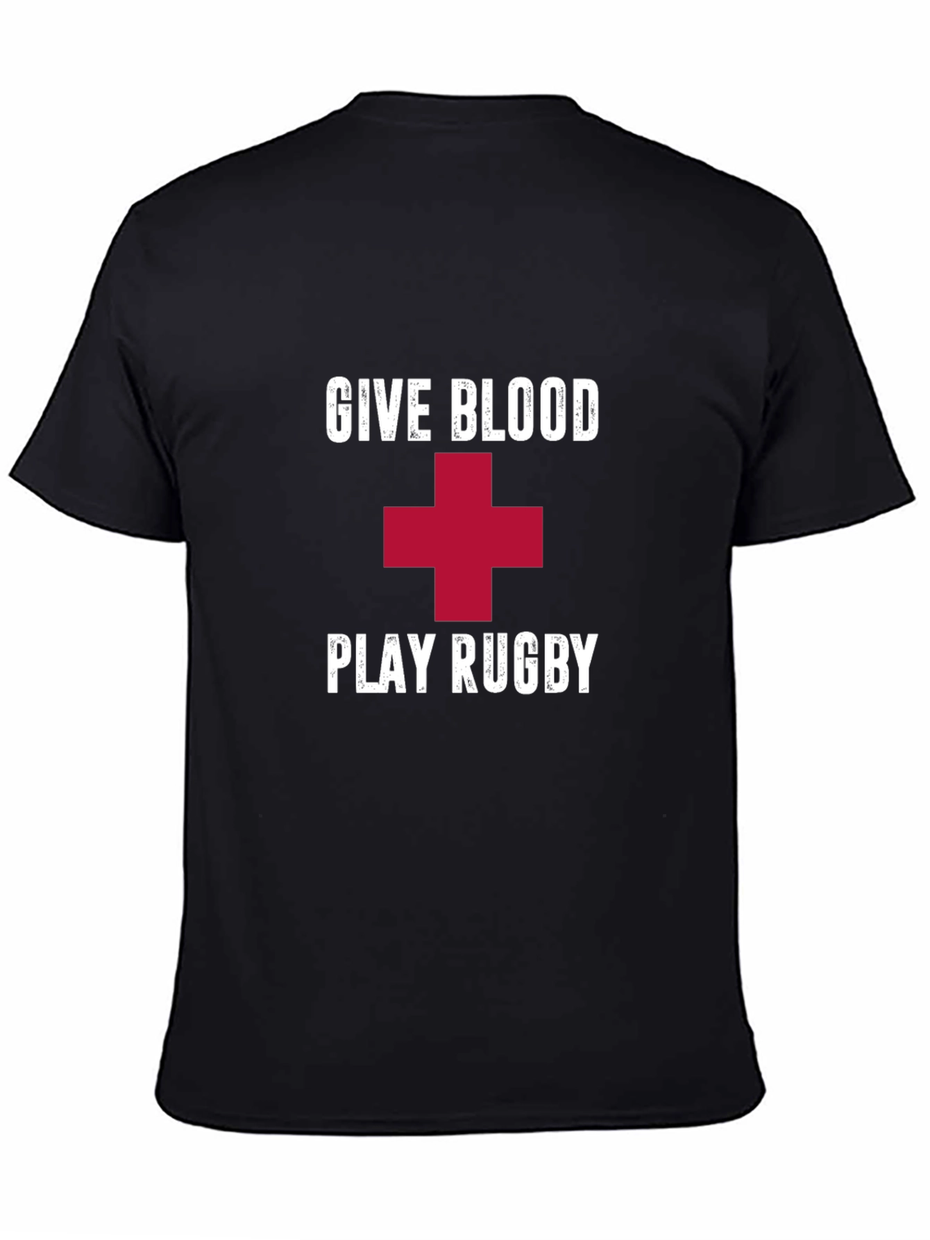 Give Blood Play Rugby Black T-Shirt