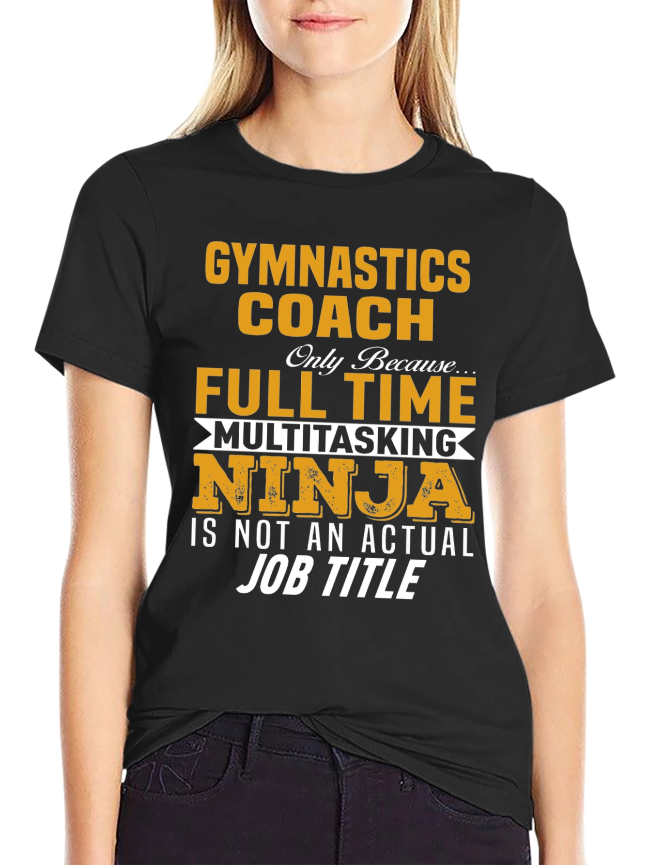 Gymnastics Coach T-Shirt - Full Time Multitasking Ninja