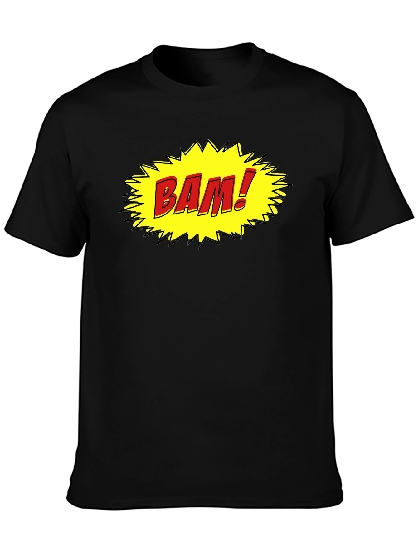 Comic Style BAM! Black Cotton Tee