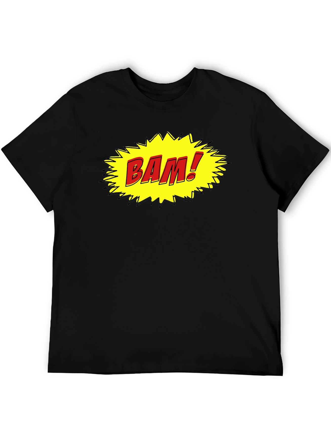 Comic Style BAM! Black Cotton Tee
