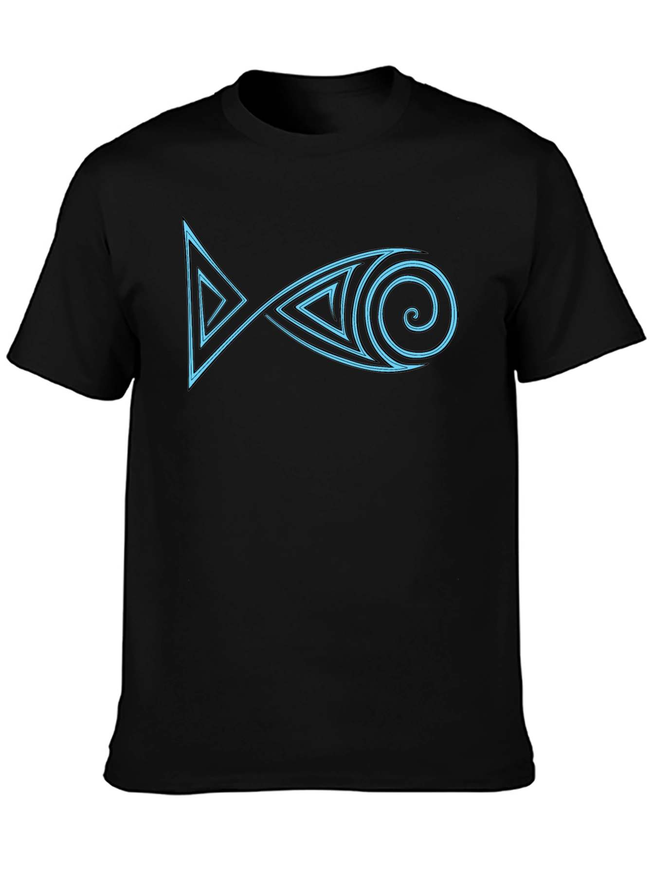 Geometric Fish Graphic T-Shirt - Unique Design