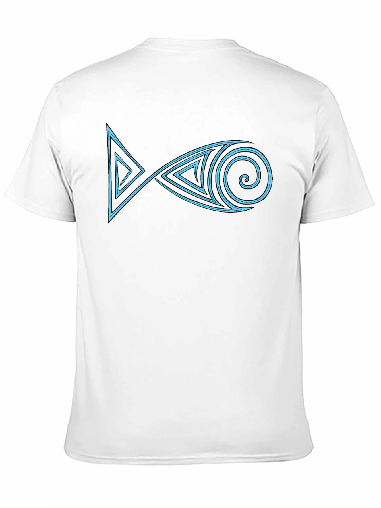 Geometric Fish Graphic T-Shirt - Unique Design