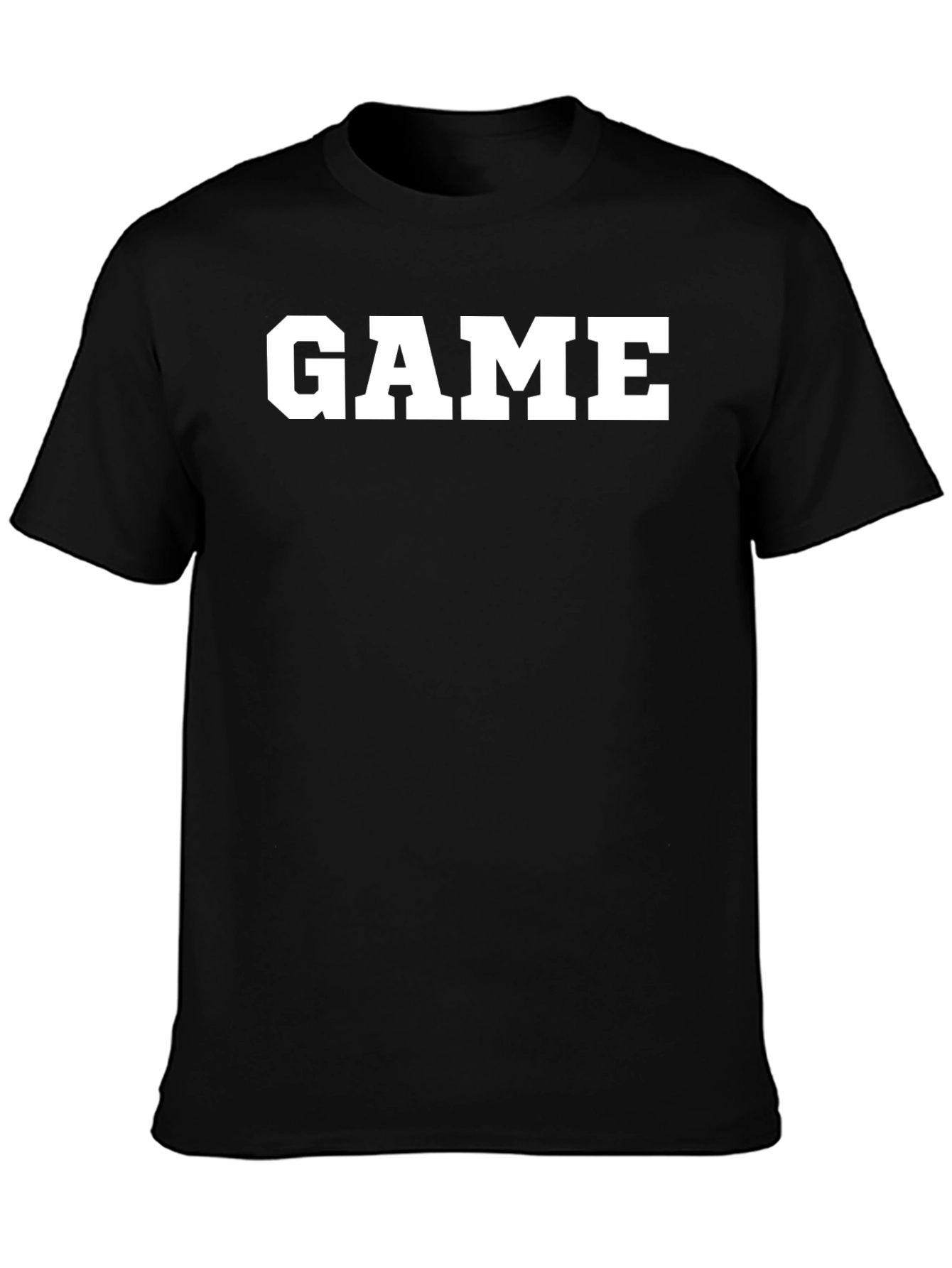 GAME Graphic Print Mens Black T-Shirt