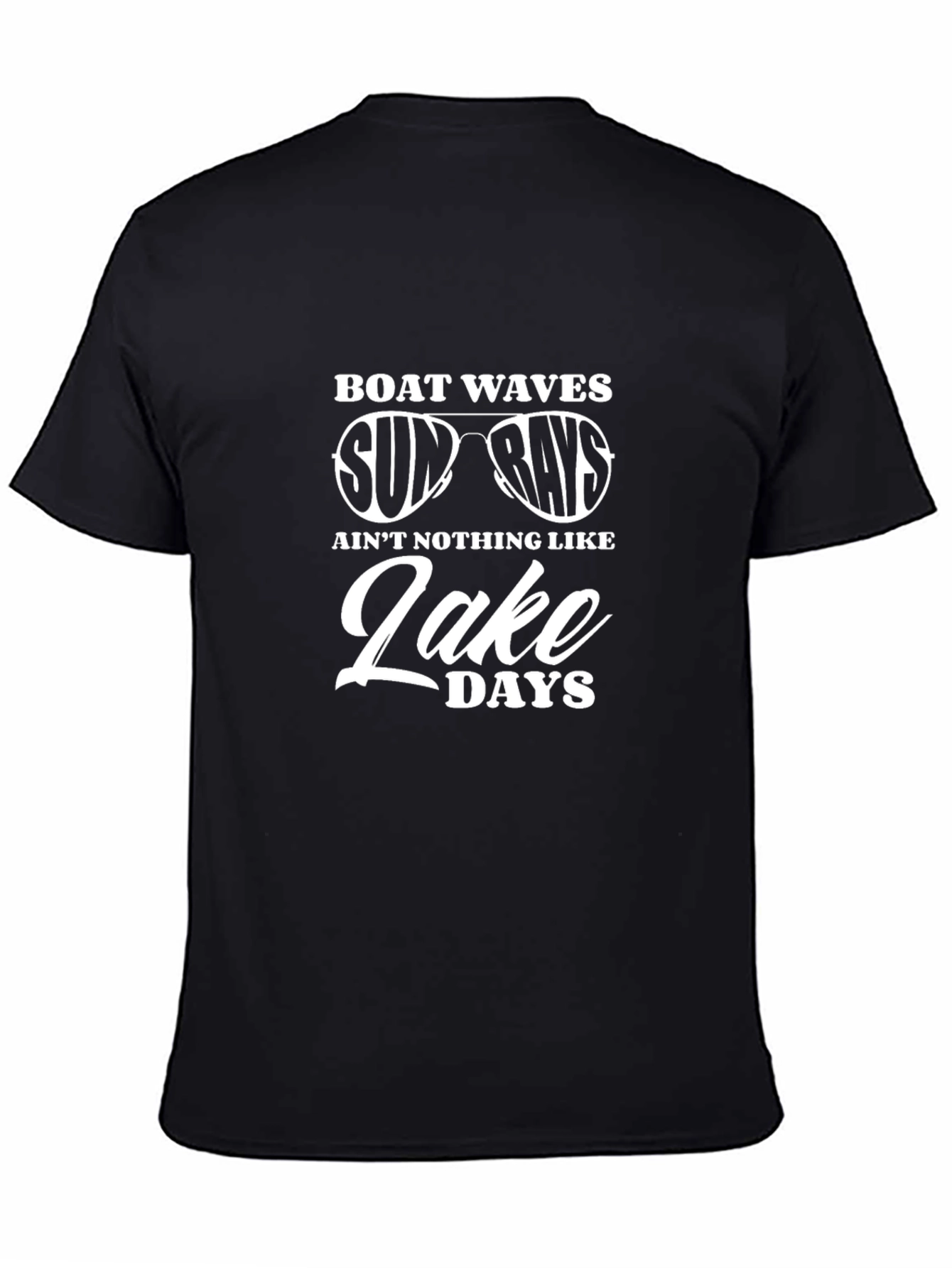 Boat Waves Lake Days Graphic T-Shirt