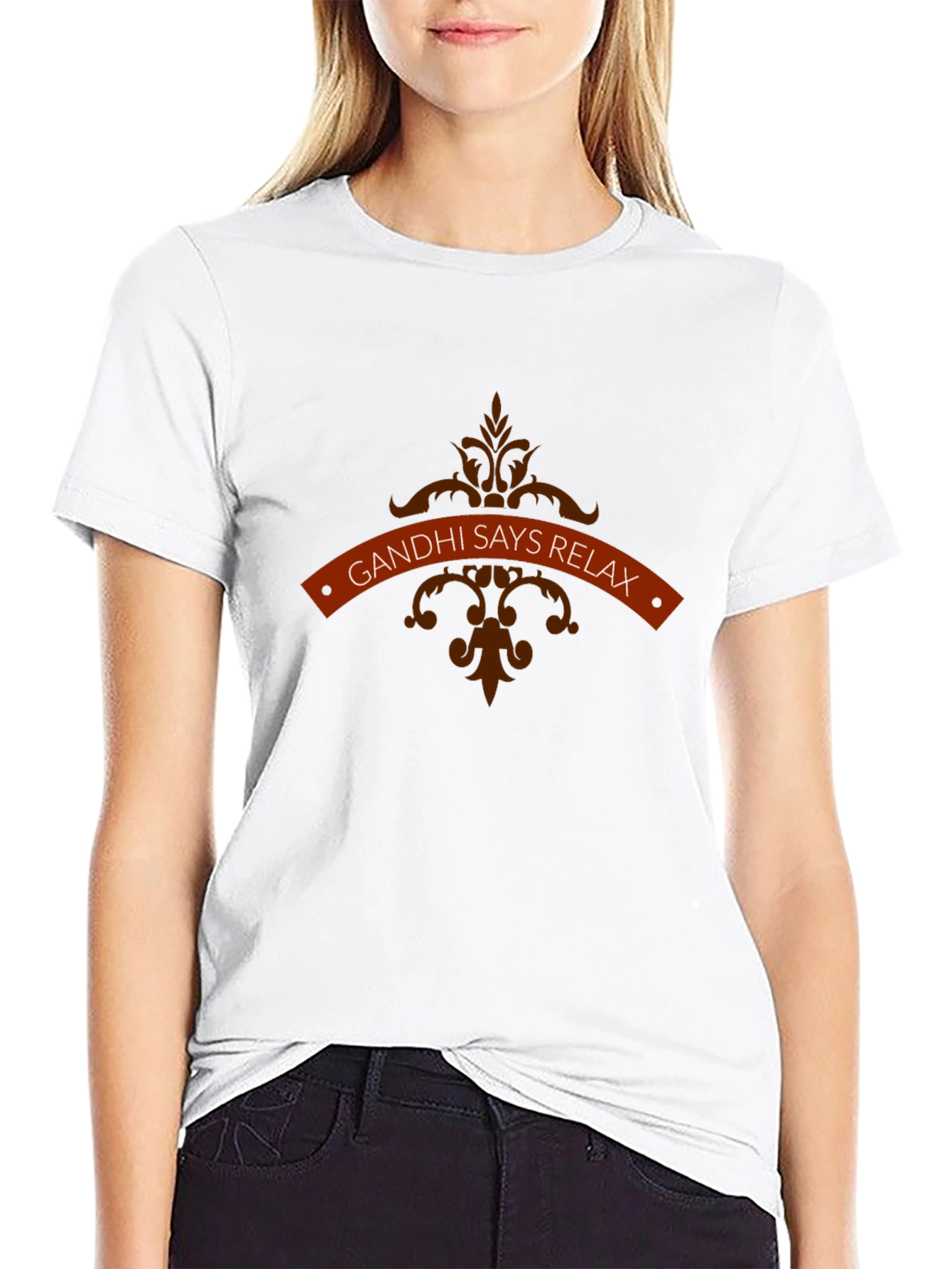 Gandhi Says Relax T-Shirt - Casual Comfort