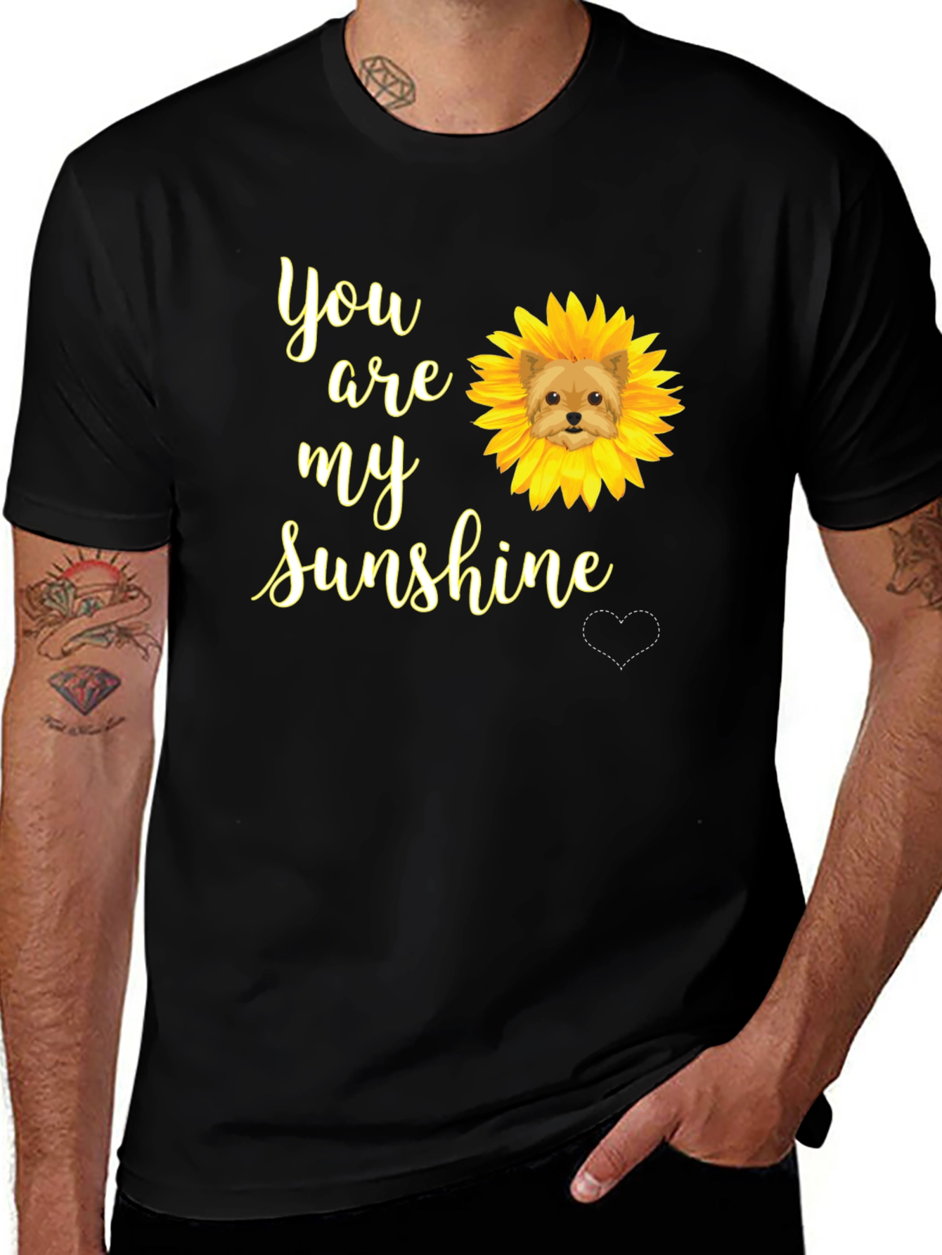 You Are My Sunshine Dog Sunflower T-Shirt