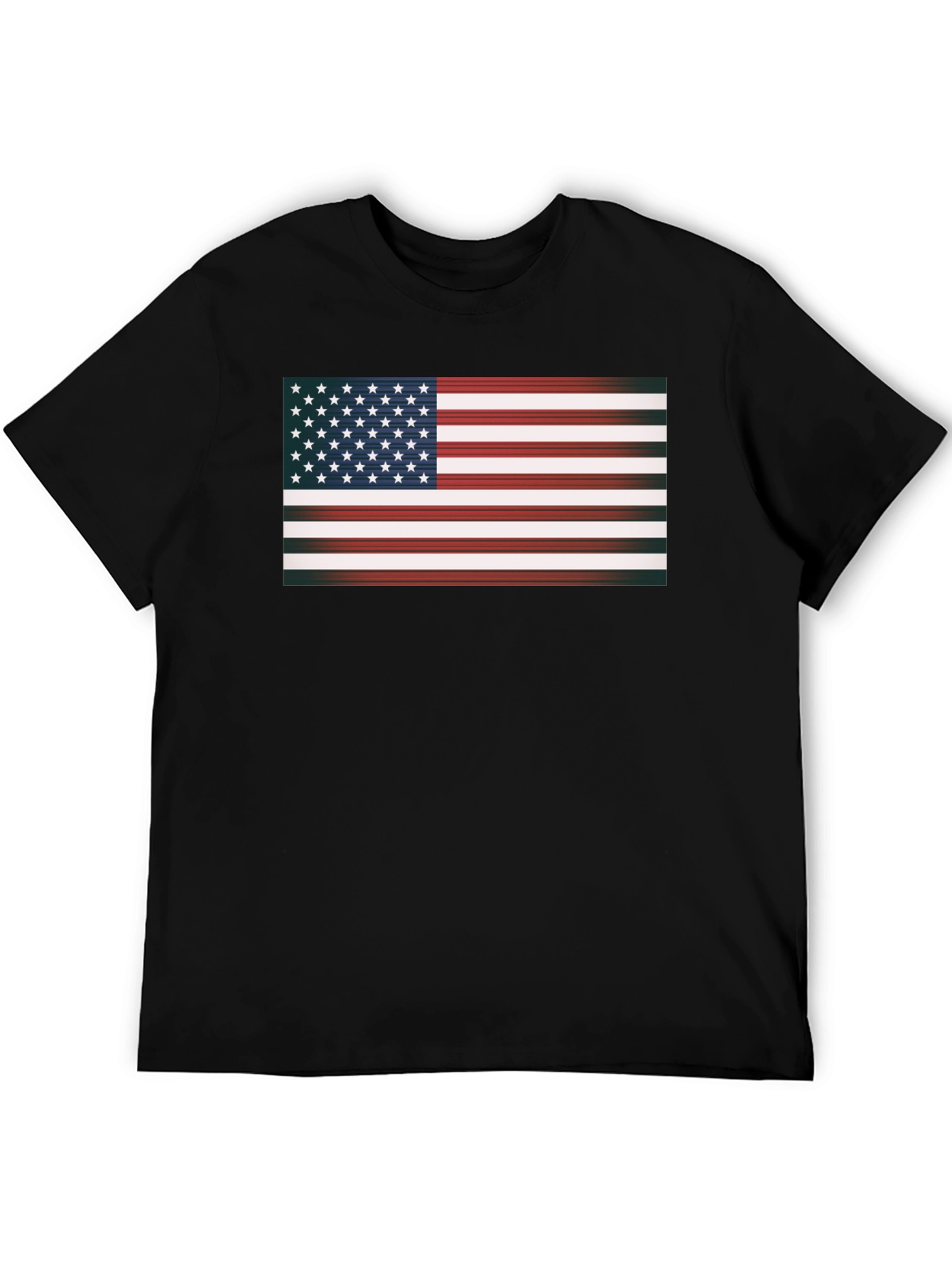 American Flag Graphic Black T-Shirt