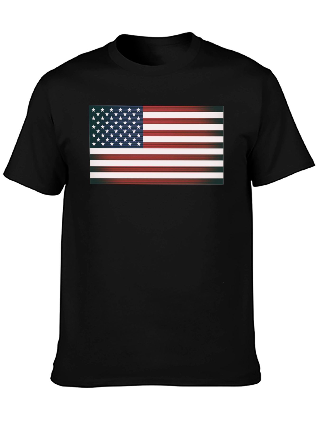 American Flag Graphic Black T-Shirt