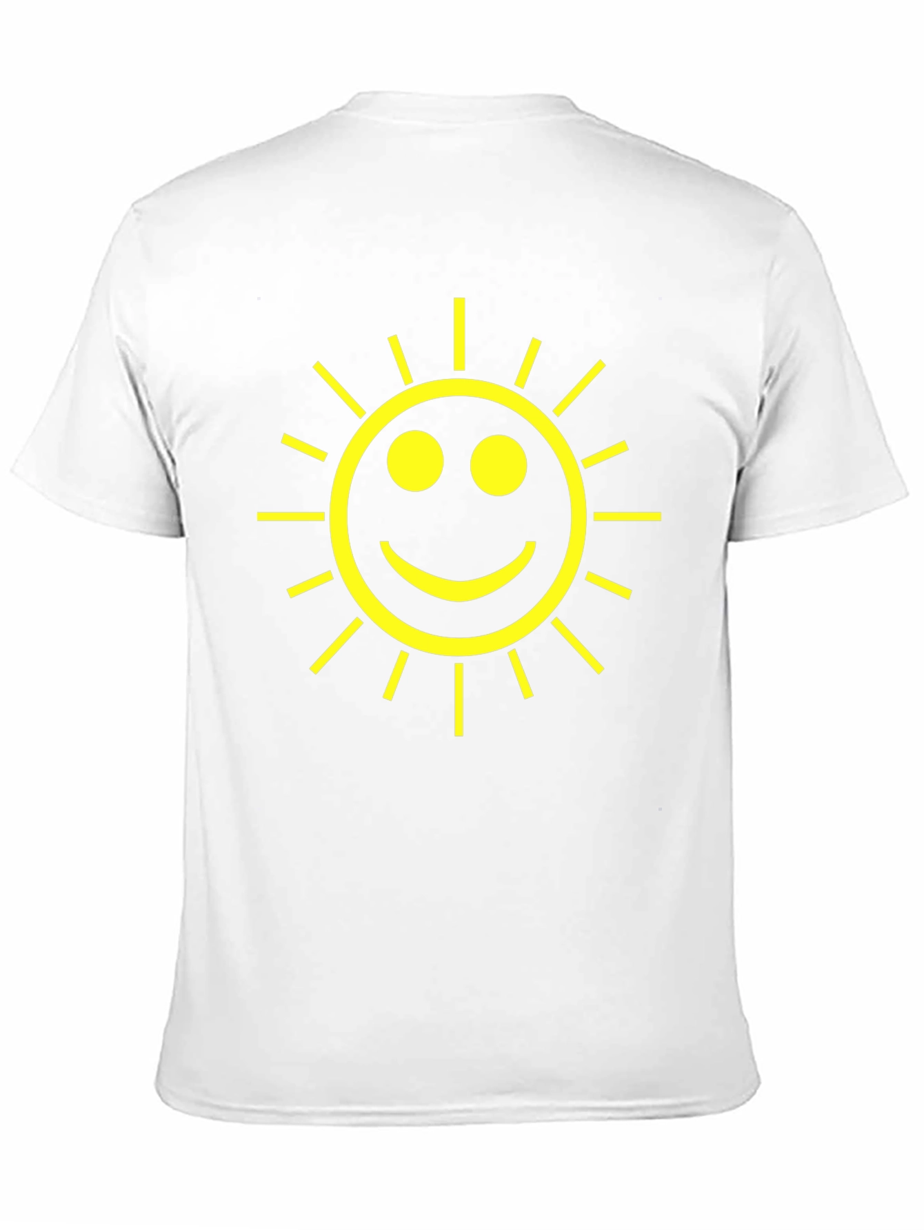 Smiley Sun Graphic Tee - Black Cotton T-Shirt