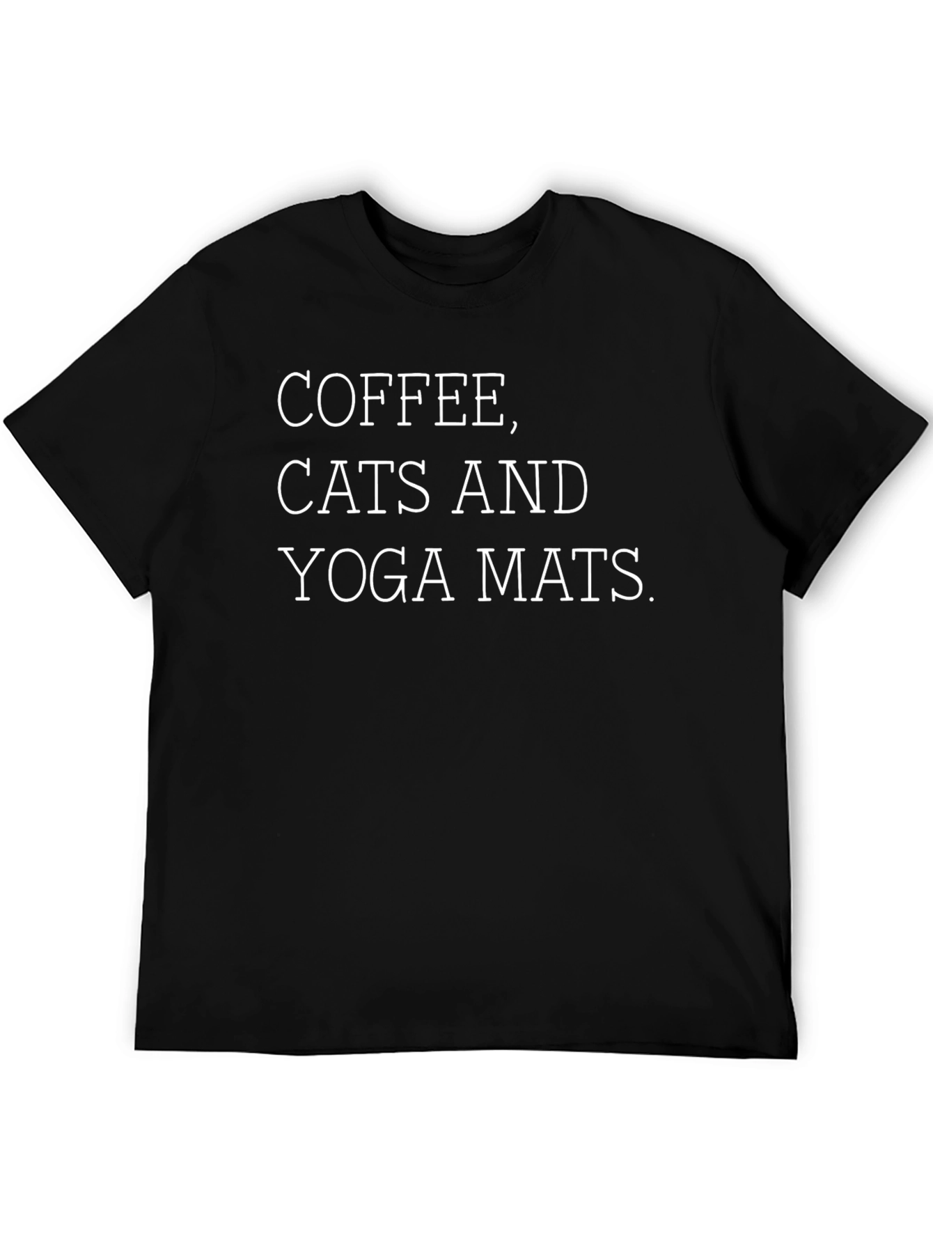Coffee Cats & Yoga Mats Graphic T-Shirt