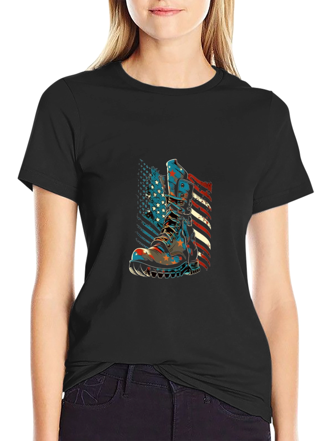Patriotic Boot Graphic T-Shirt