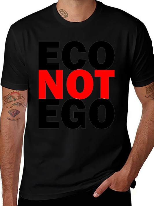 Eco Not Ego Graphic Tee - Black