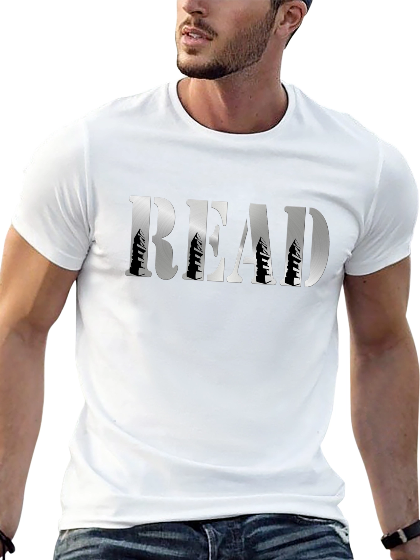 Read Forest Graphic Tee - Black Cotton T-Shirt
