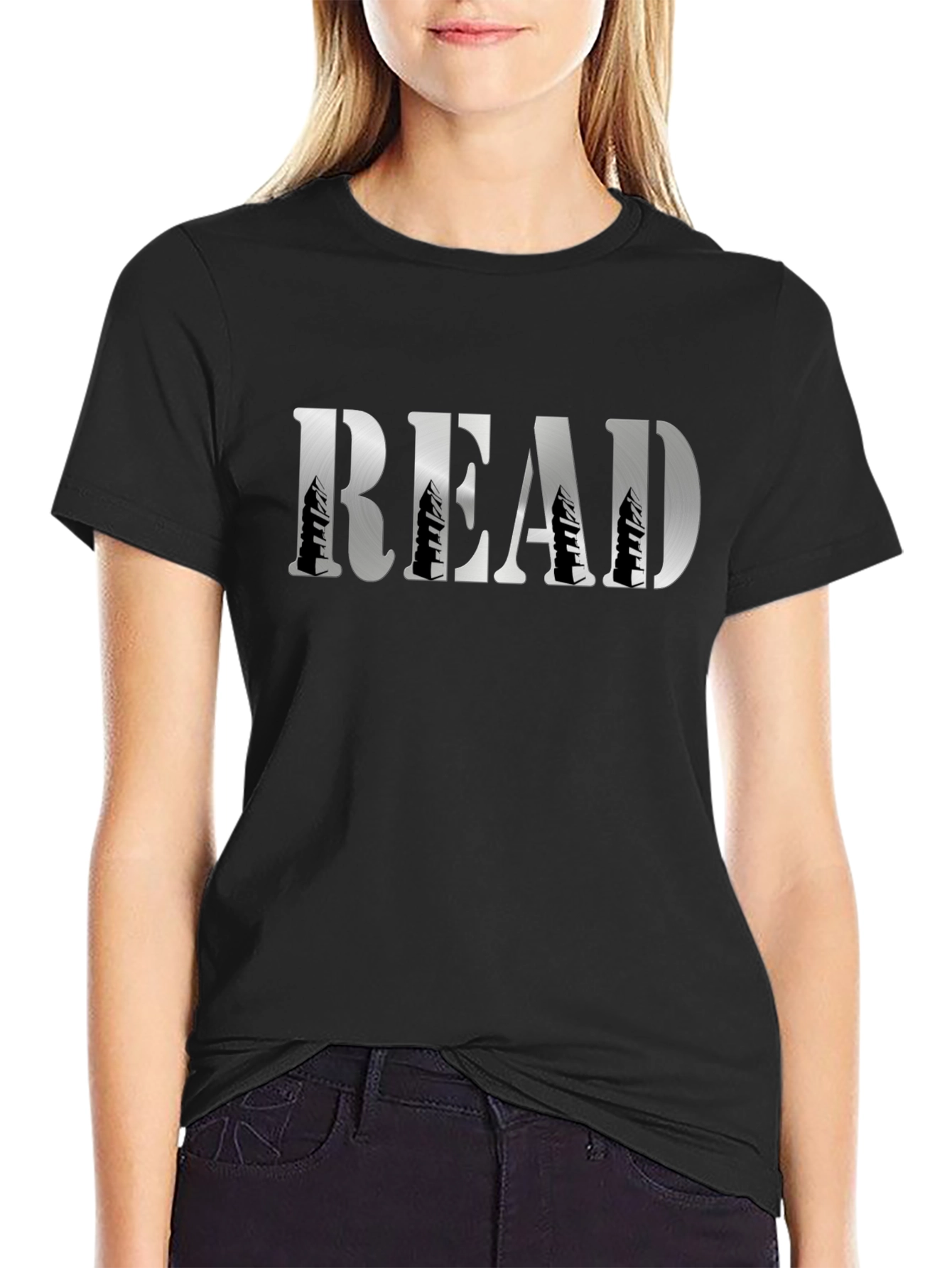 Read Forest Graphic Tee - Black Cotton T-Shirt