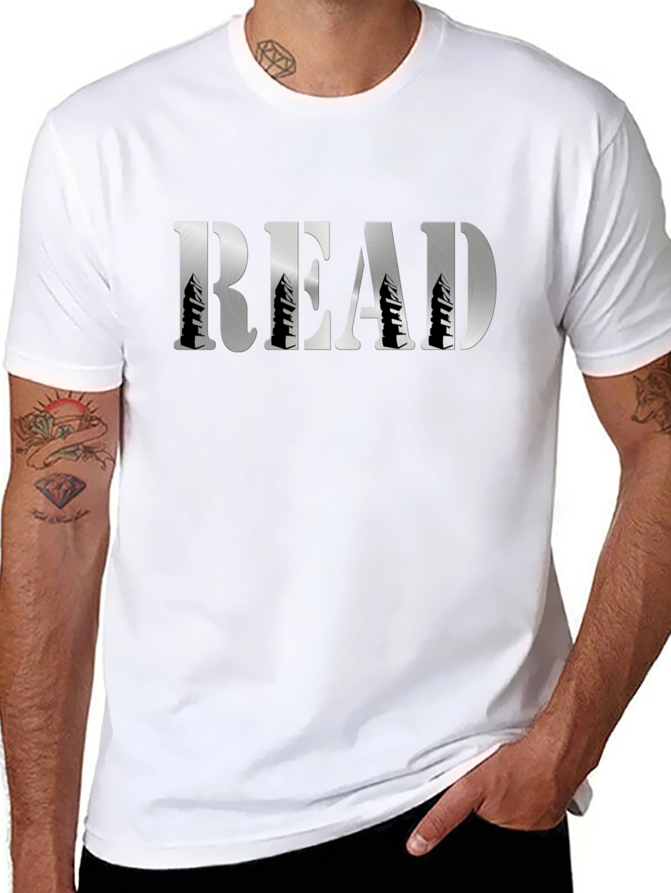 Read Forest Graphic Tee - Black Cotton T-Shirt