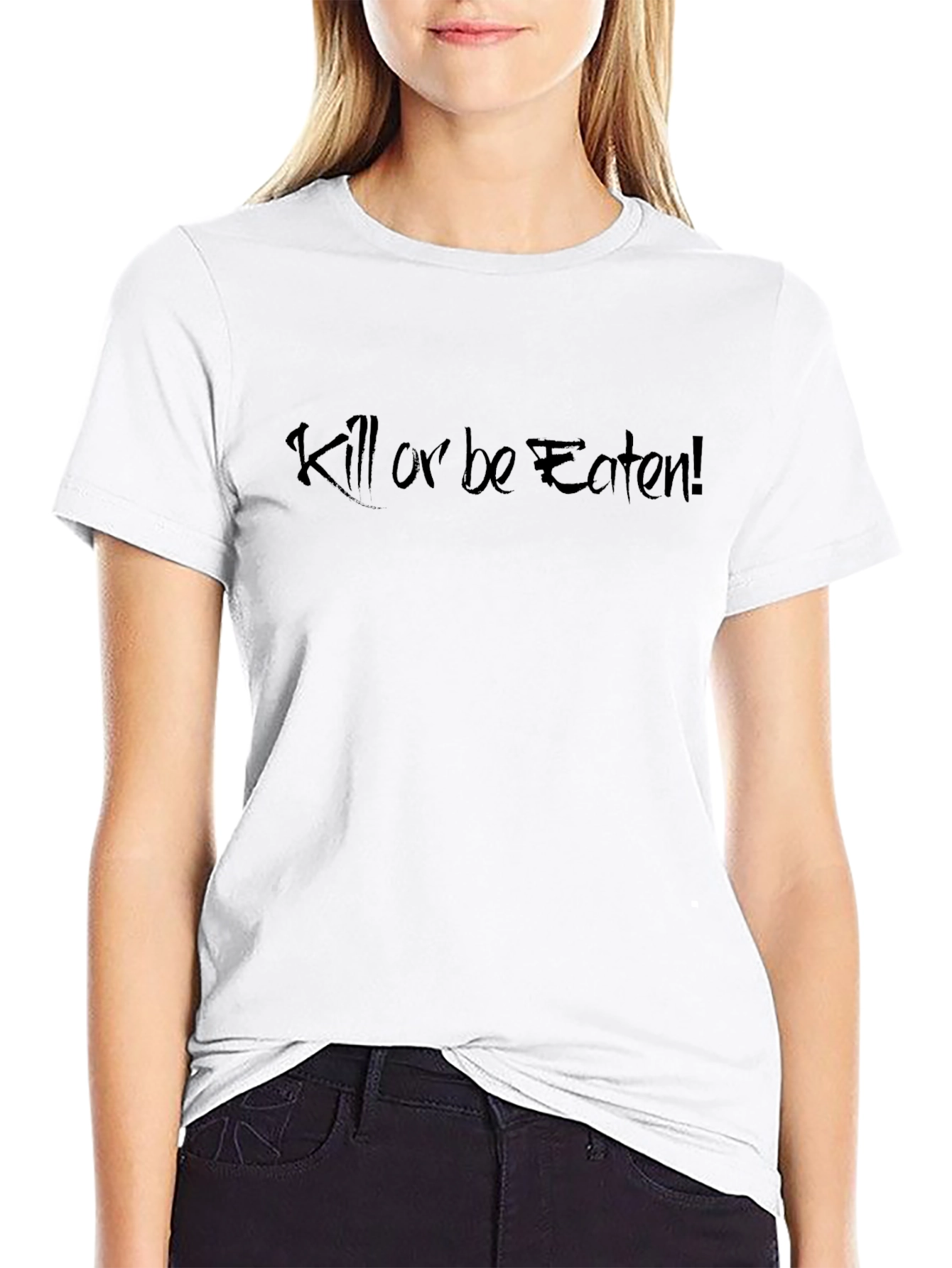 Kill or Be Eaten Black Graphic Tee