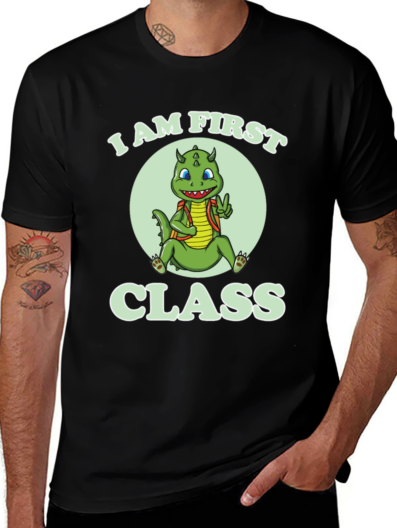 I Am First Class T-Shirt - Cute Dragon Tee