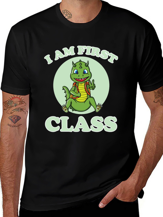 I Am First Class T-Shirt - Cute Dragon Tee