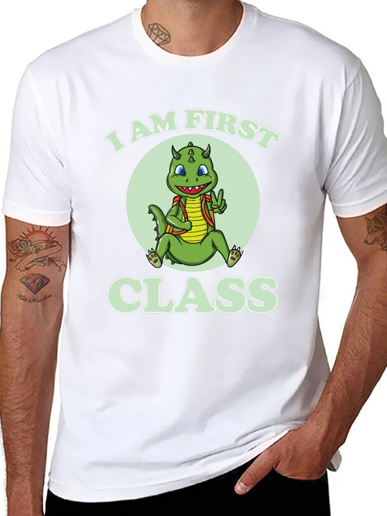 I Am First Class T-Shirt - Cute Dragon Tee