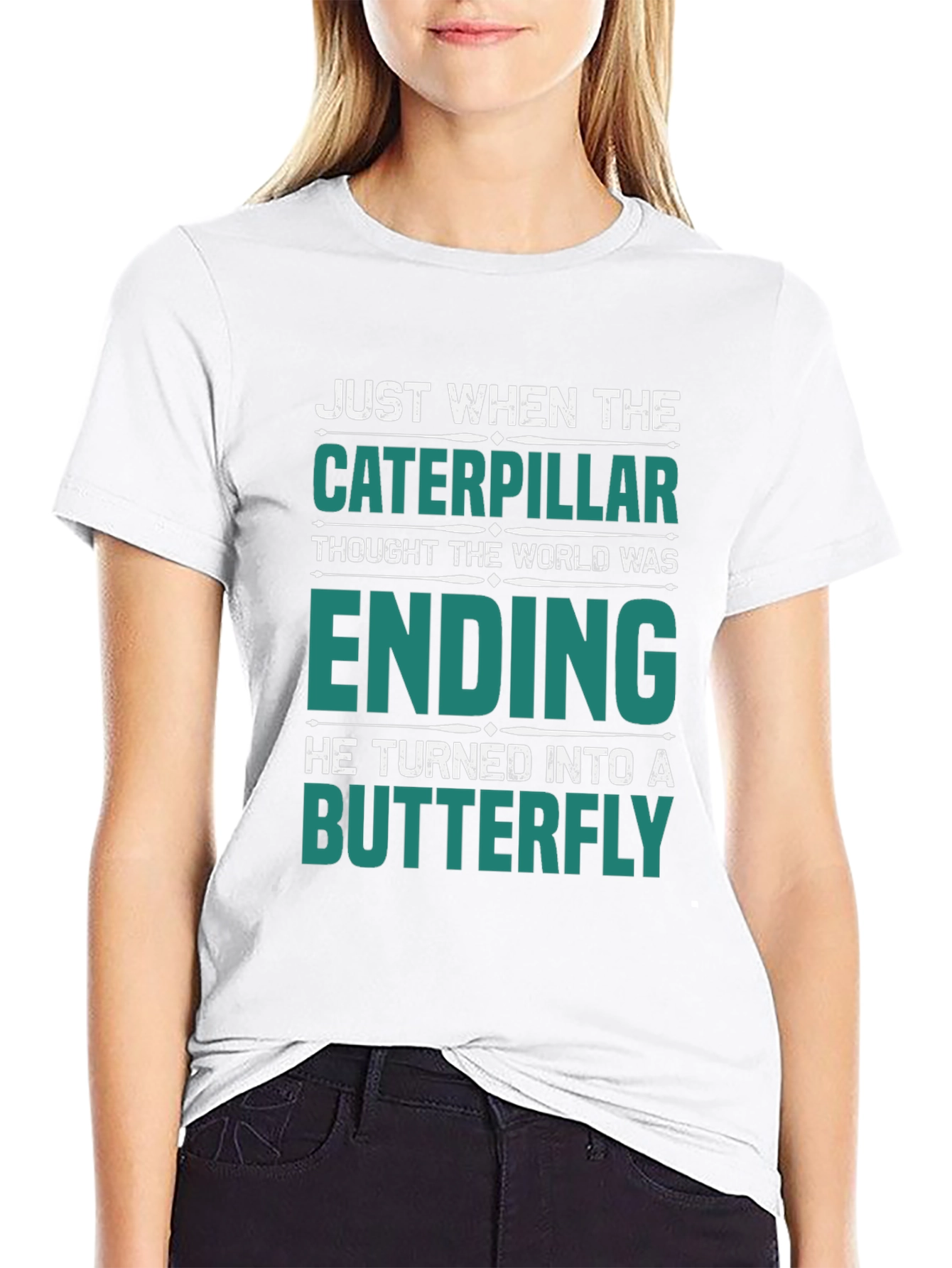Caterpillar Turns Into Butterfly Graphic T-Shirt