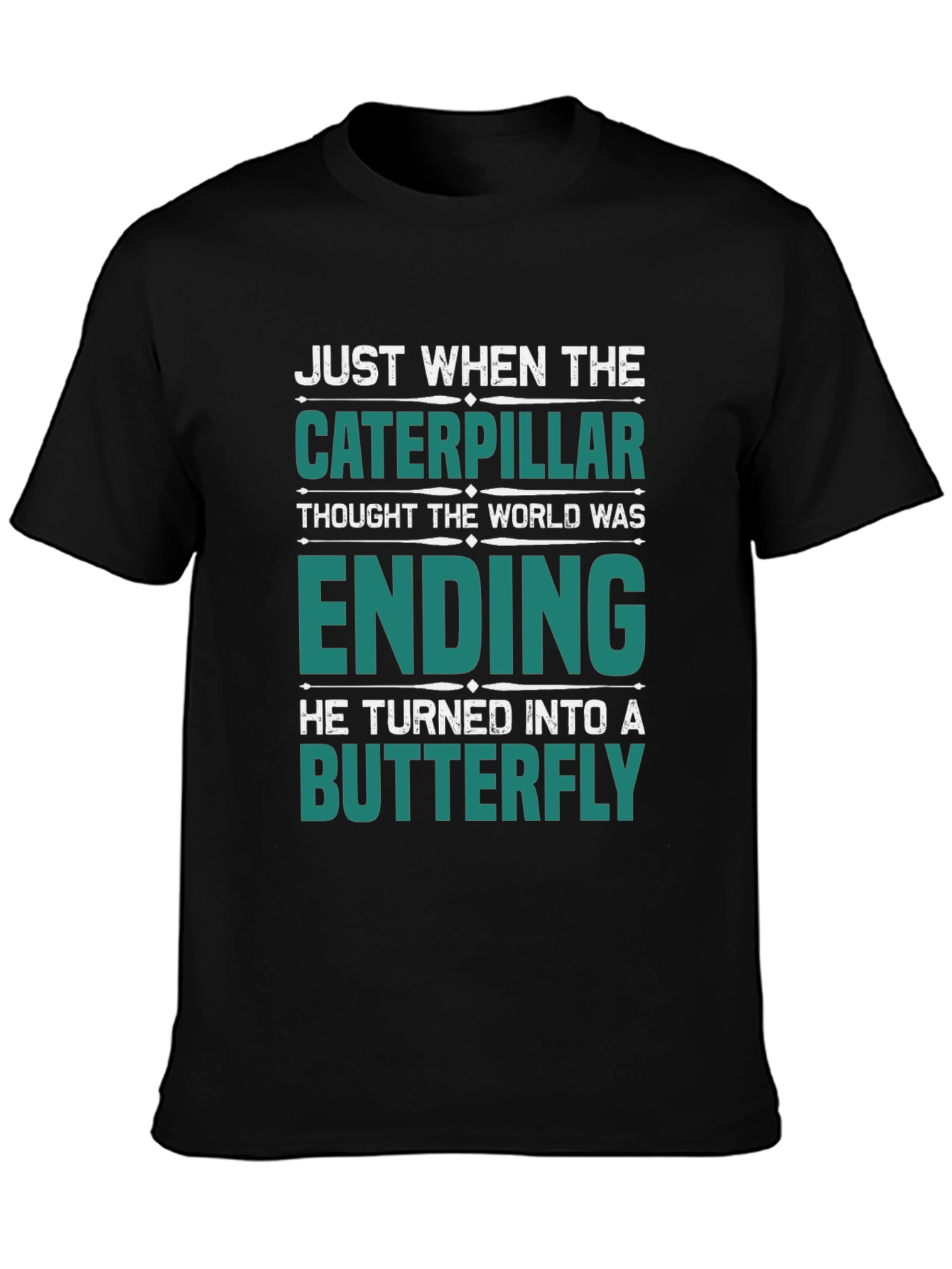 Caterpillar Turns Into Butterfly Graphic T-Shirt