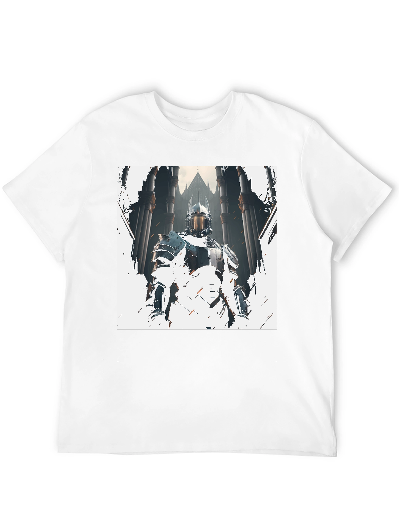 Knight Graphic Print Black T-Shirt