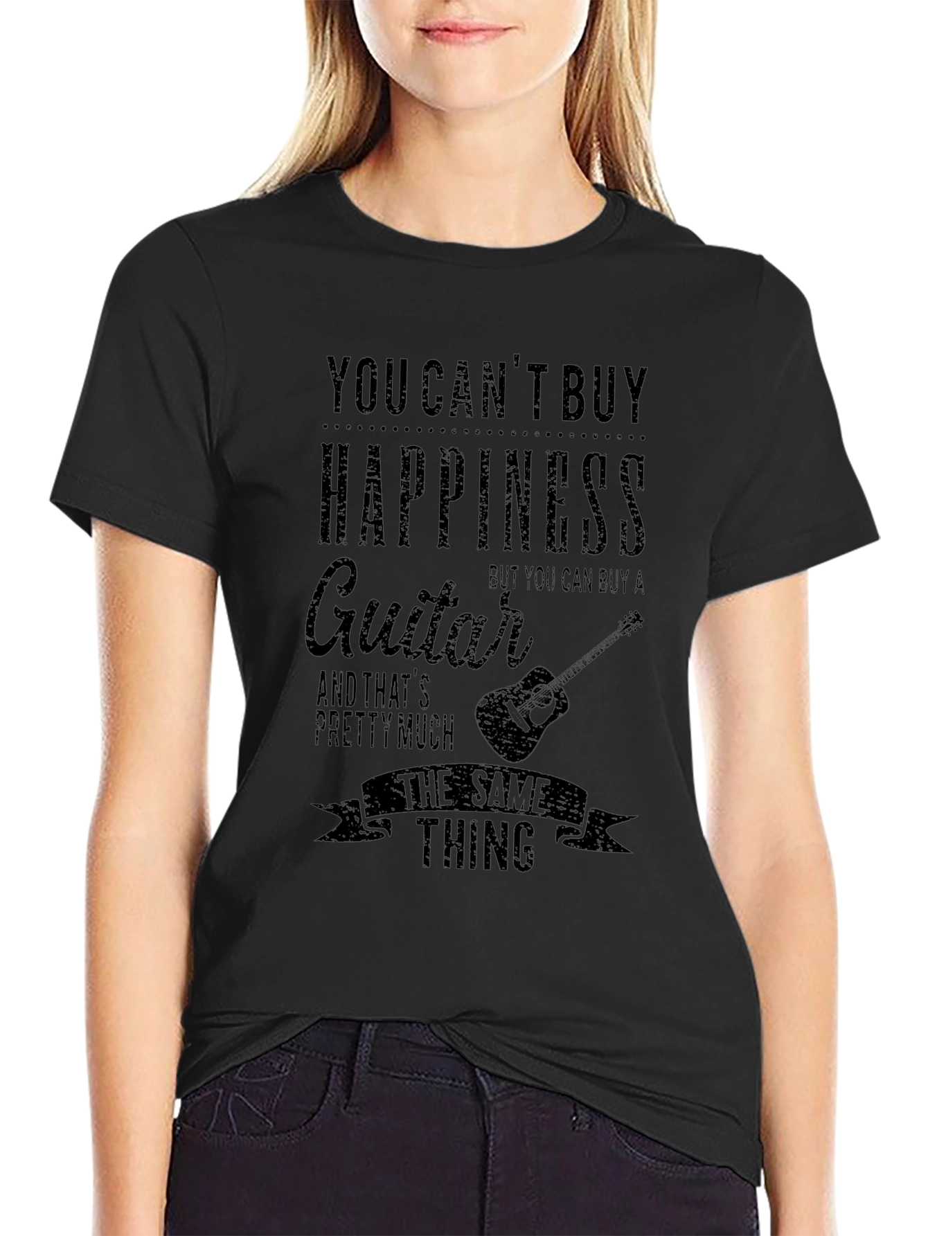 Guitar Happiness Graphic T-Shirt - Music Lover Tee