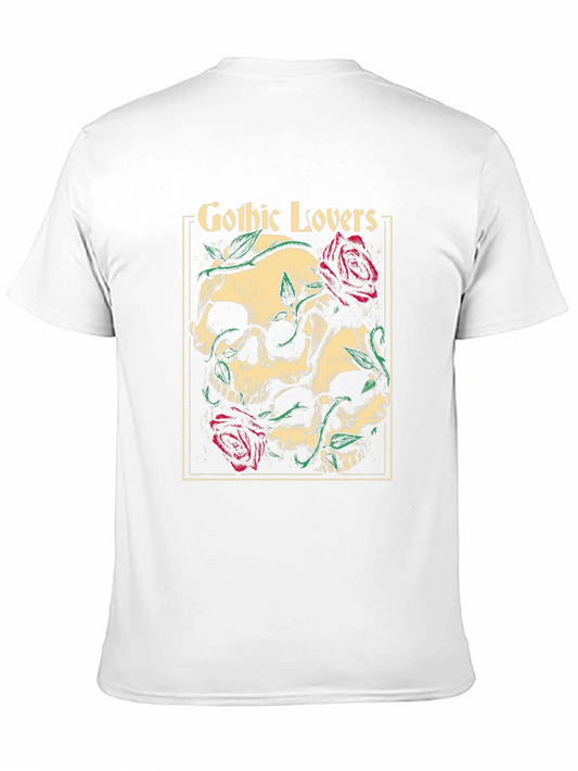 Gothic Lovers Skull & Roses Graphic Tee