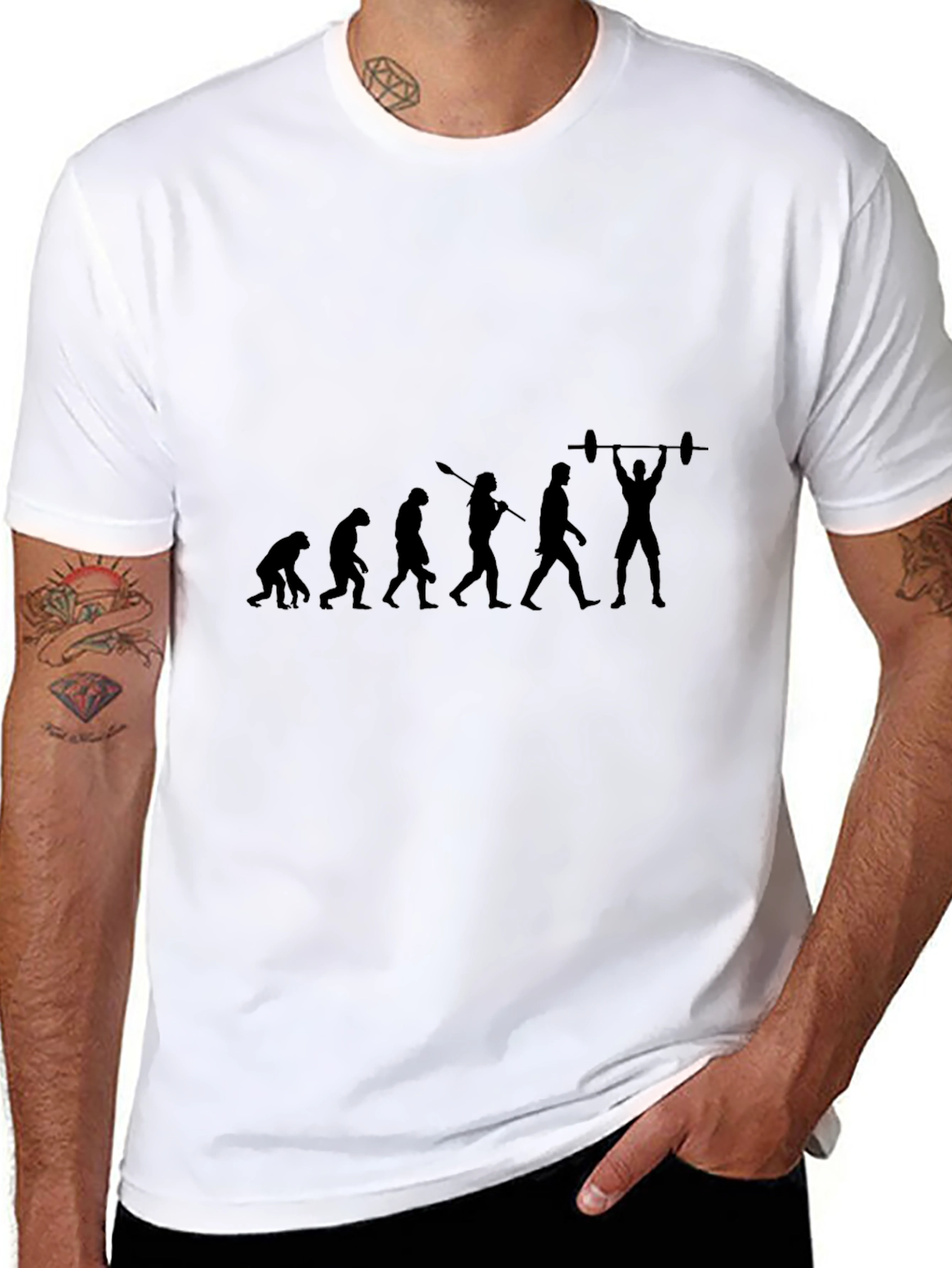Evolution of Weightlifting Black T-Shirt